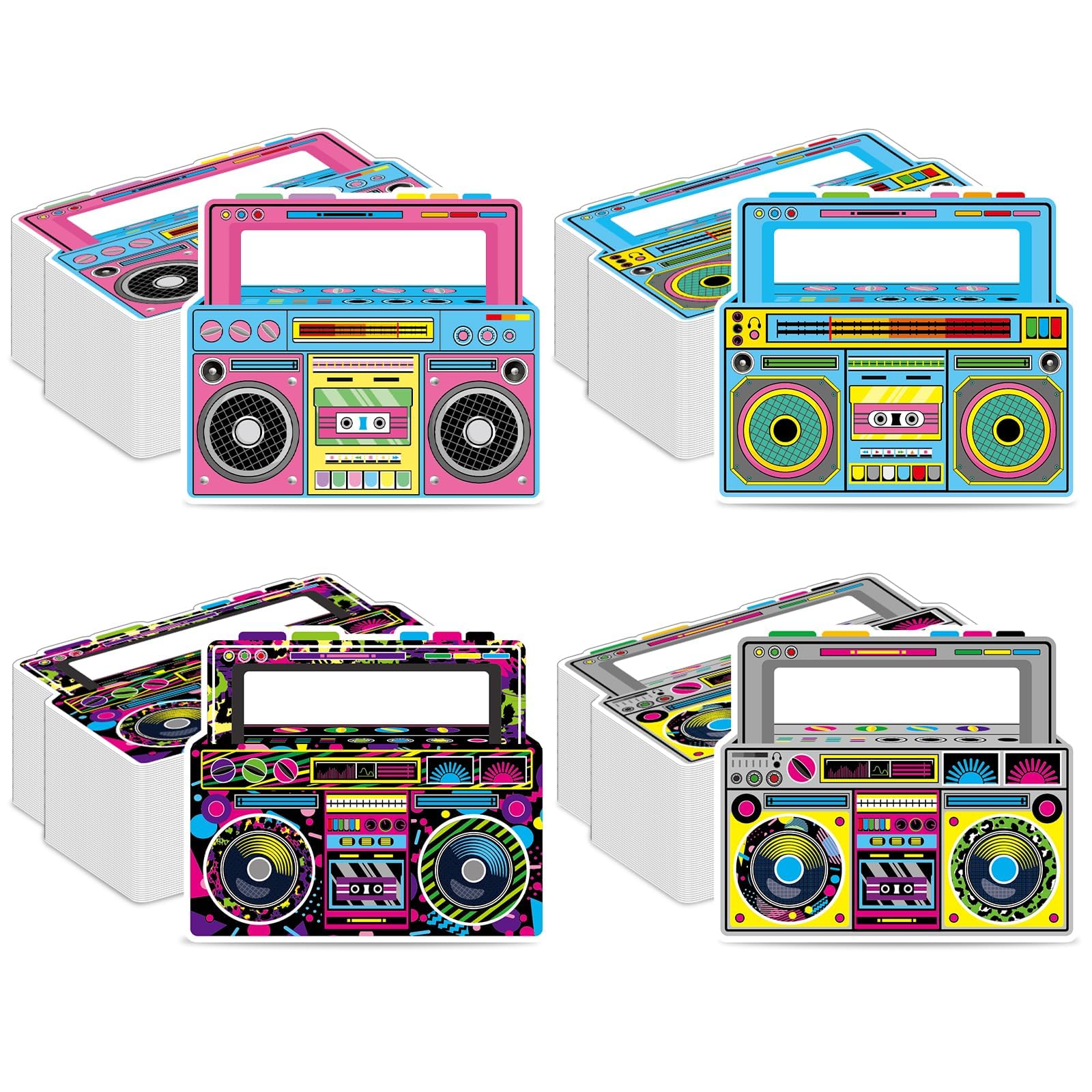 50 Pcs Radio Boombox Napkins Back to 80s 90s Party Decorations Retro Boombox Shaped Disposable