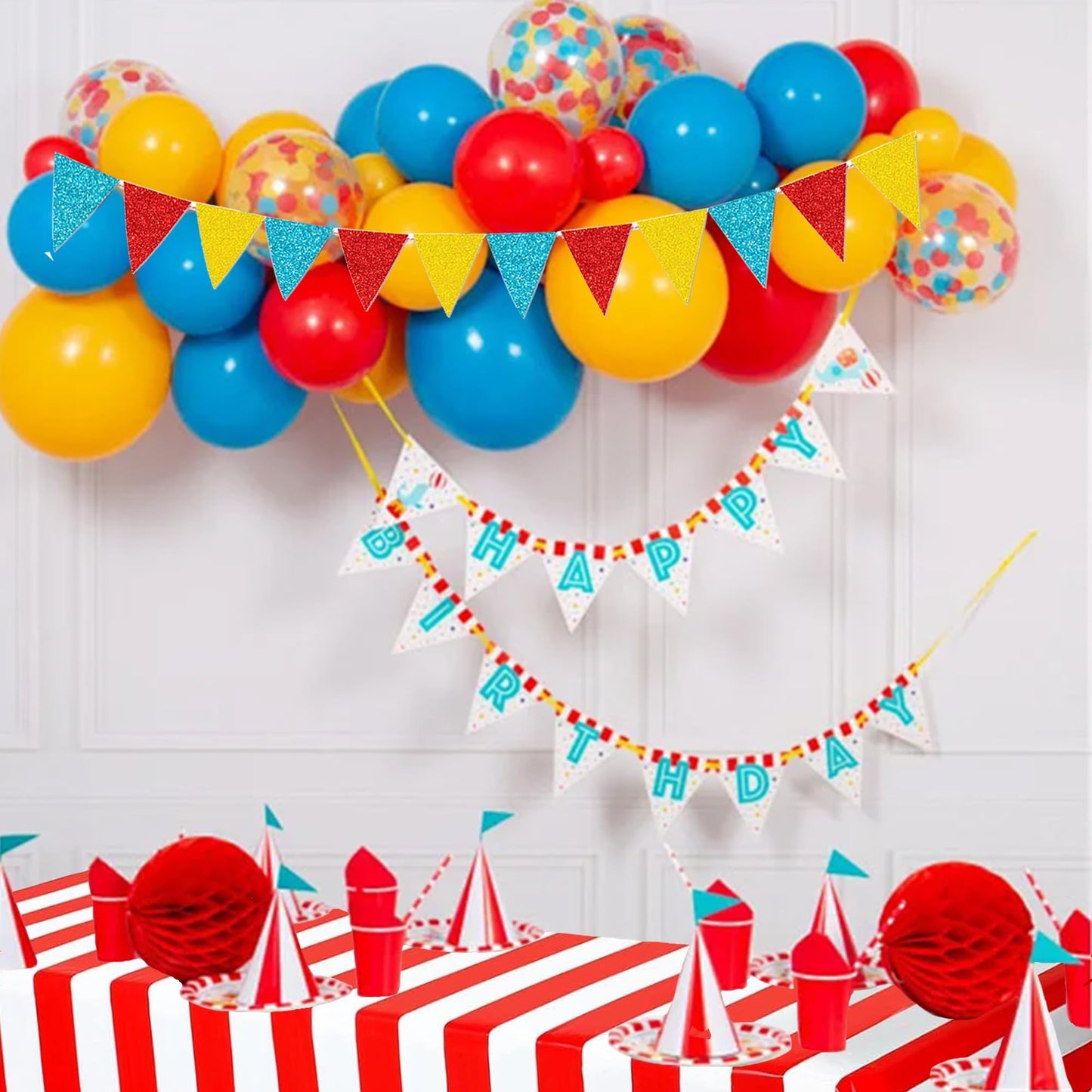 Circus Carnival Party Decorations Happy Birthday Banner Carnival Theme Balloons Circus Themed