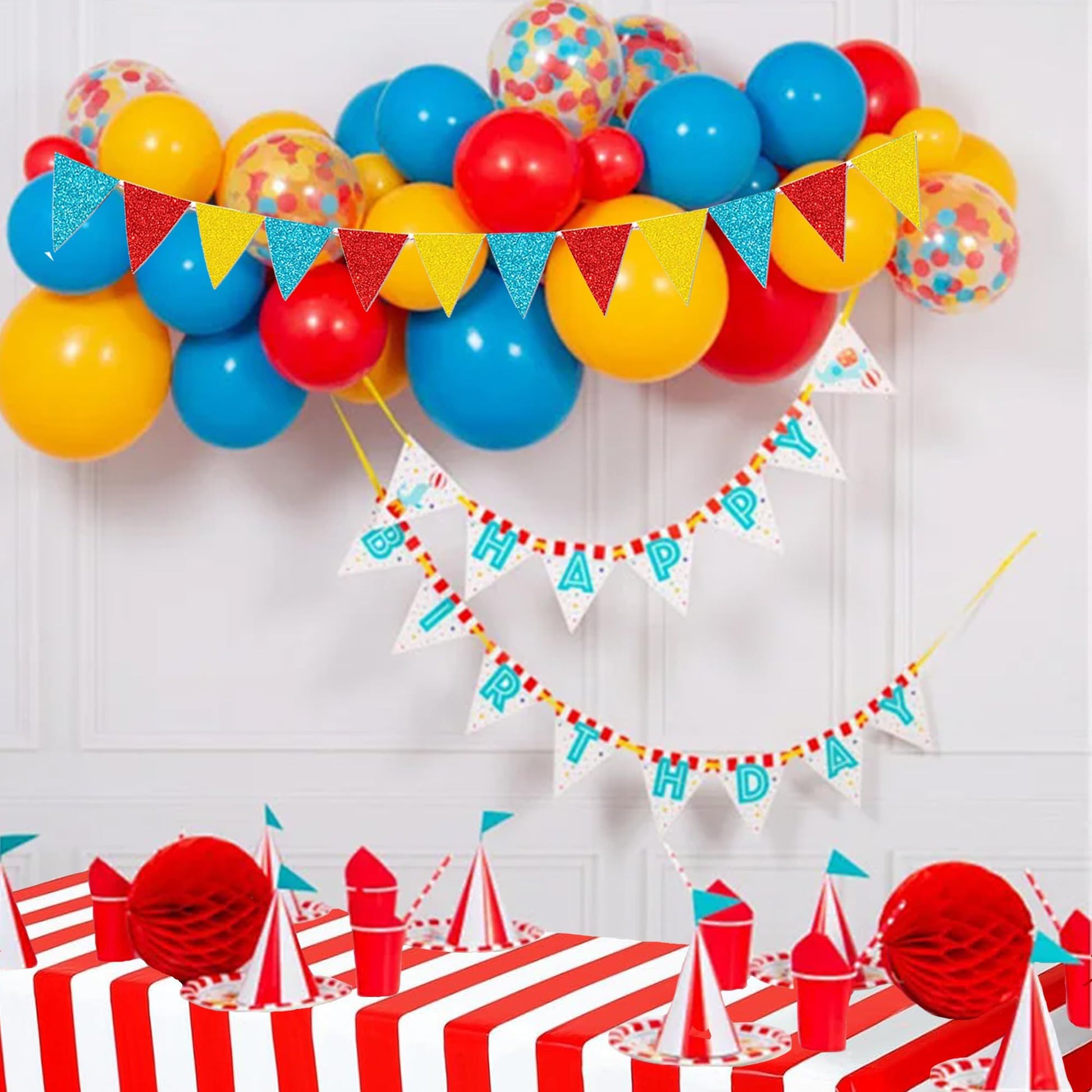 Circus Carnival Party Decorations Happy Birthday Banner Carnival Theme Balloons Circus Themed