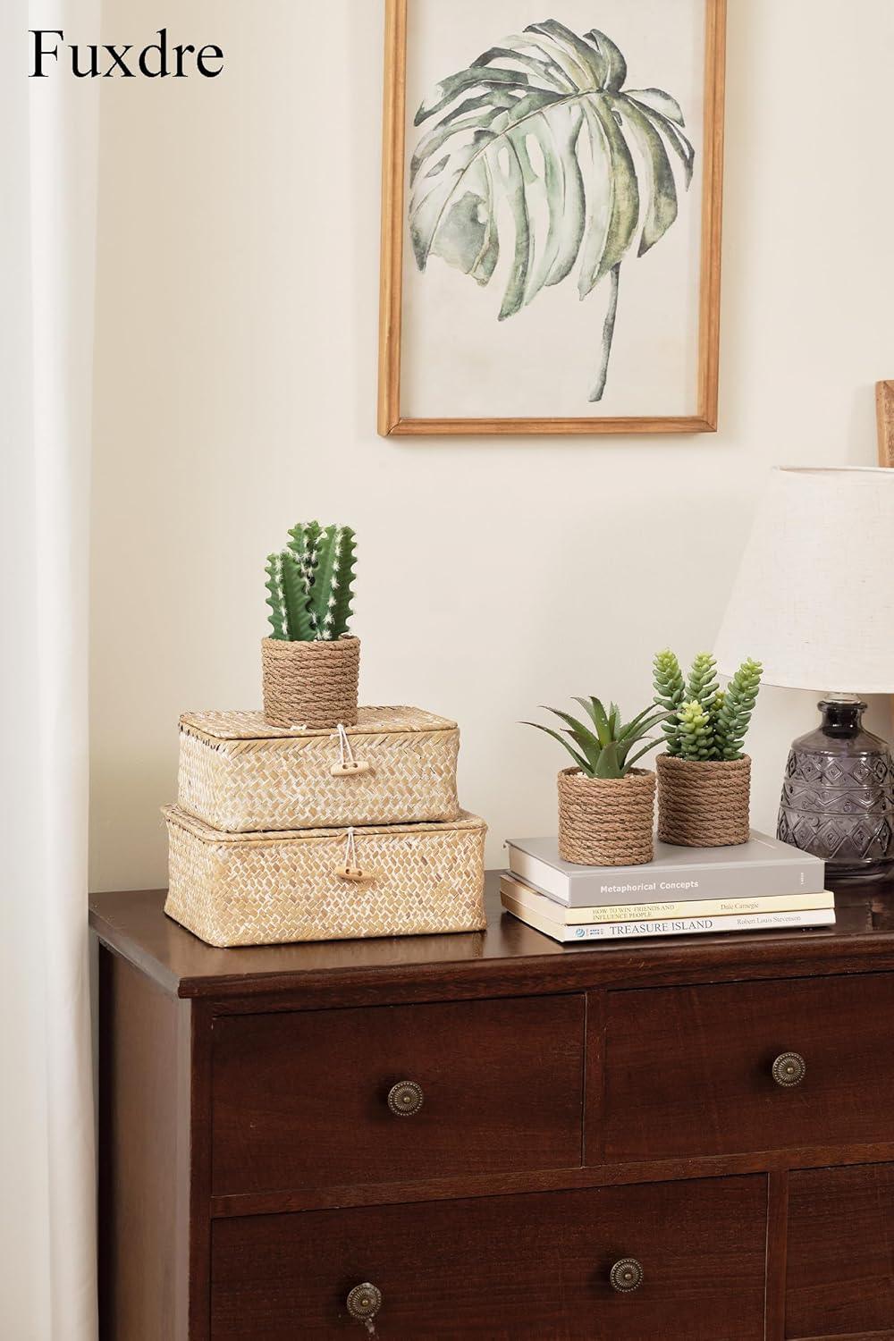 3-Pack Artificial Succulent Plants in Vintage Plastic Pots - Fake Waterproof Succulents Decor for Home, Office, Desk, Shelf - Low Maintenance Indoor Greenery for Bathroom, Living Room, Table Decor