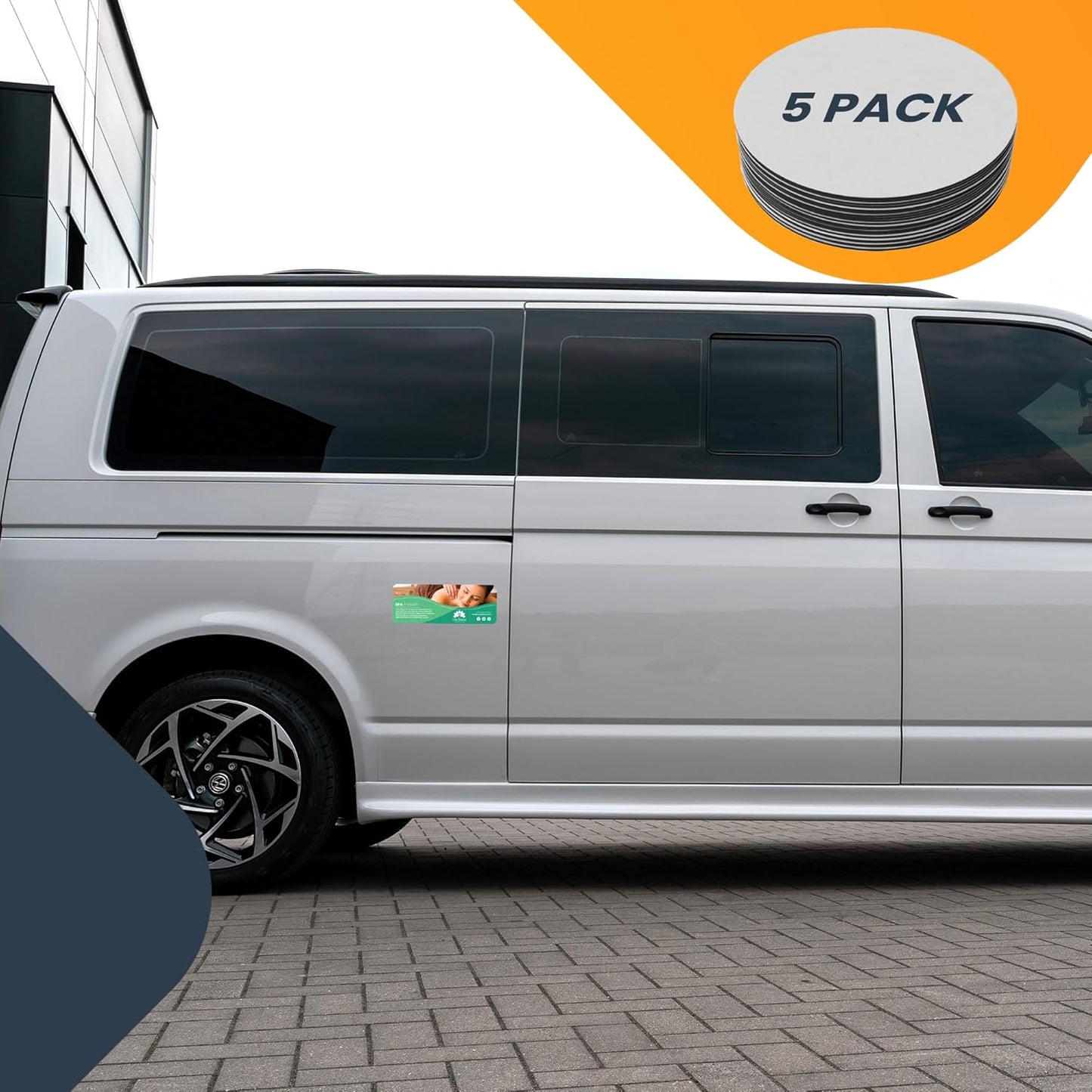 Magnet Me Up Custom 8x3 Inch Rectangle Magnet, 5 Pack, Customizable for Businesses, Personal Use, Choose Your Text, Upload Image, Magnetic Vinyl for Car and Any Magnetic Surface, Crafted in USA