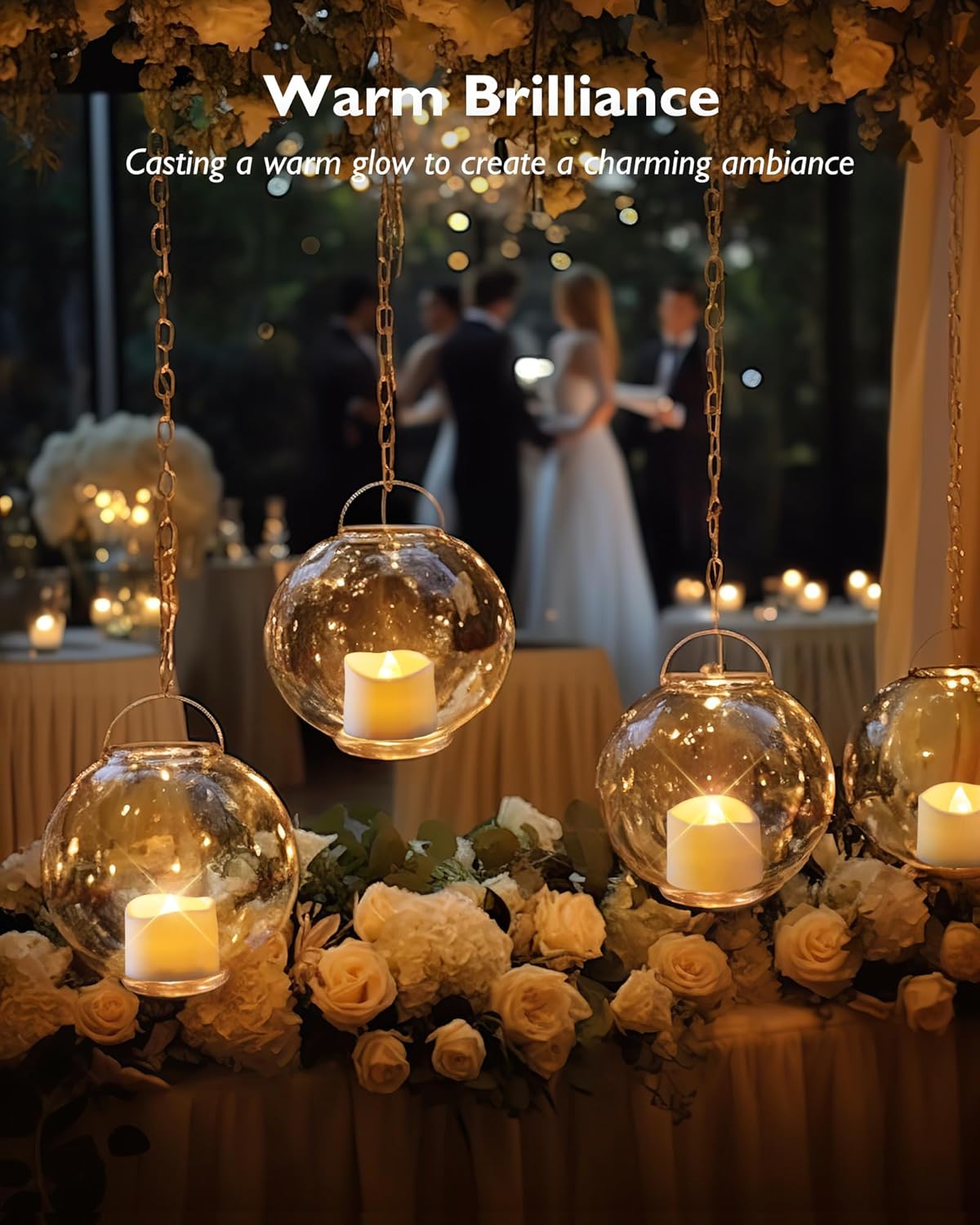 Homemory 24pcs Remote Timer LED Tea Lights Candles, 400+Hours Flickering Flameless Battery Operated Votive Candles for Tabletop Lighting, Centerpieces Decor, Holiday Decor