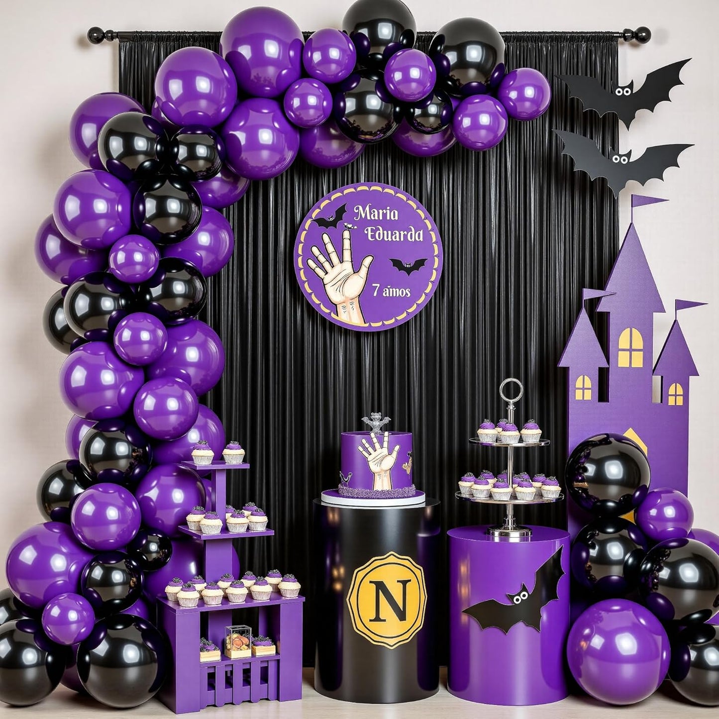 gogoparti 10x10FT Black Sequin Backdrop Curtain - 2 Panels of 5x10FT Wrinkle-Free Glitter Drapes for Photography, Birthdays, Weddings & Graduations