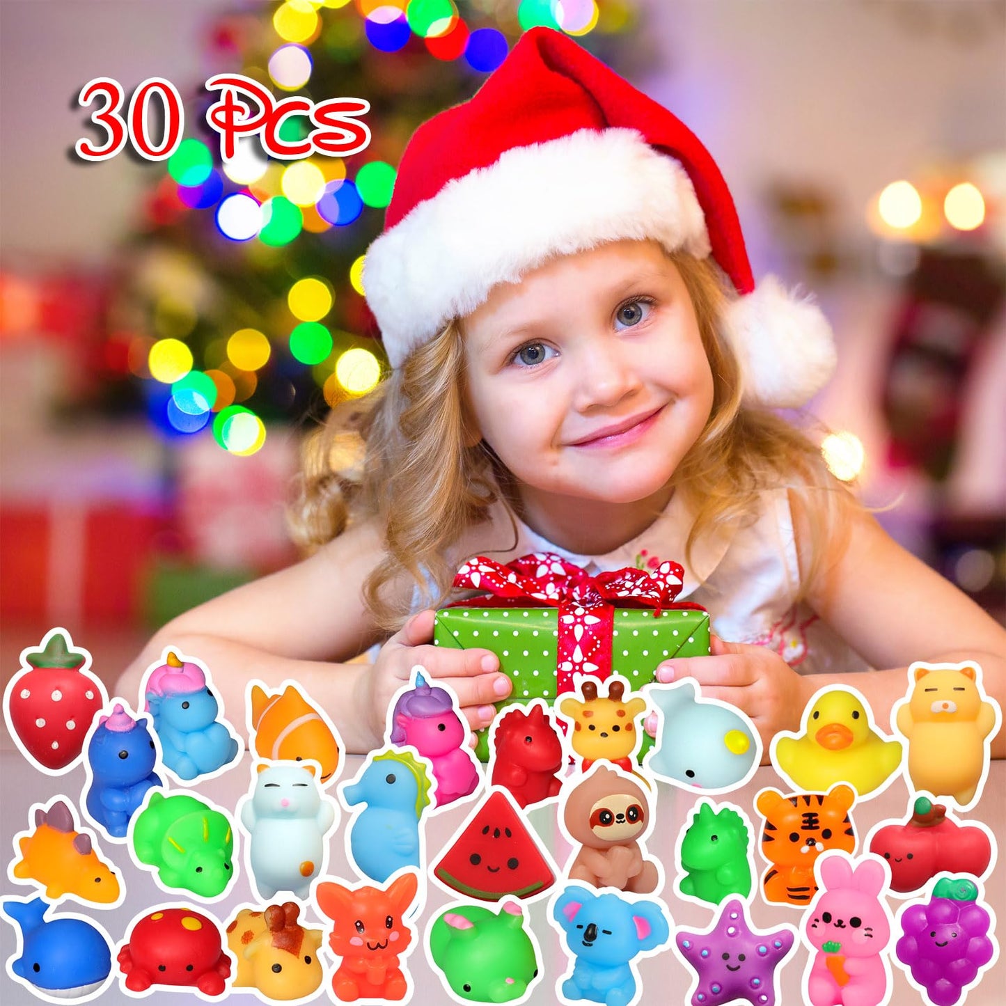 nobasco Squishies, 30 Pack Mochi Squishy Toys - Kawaii Cat Squishys Slow Rising Animals - Party