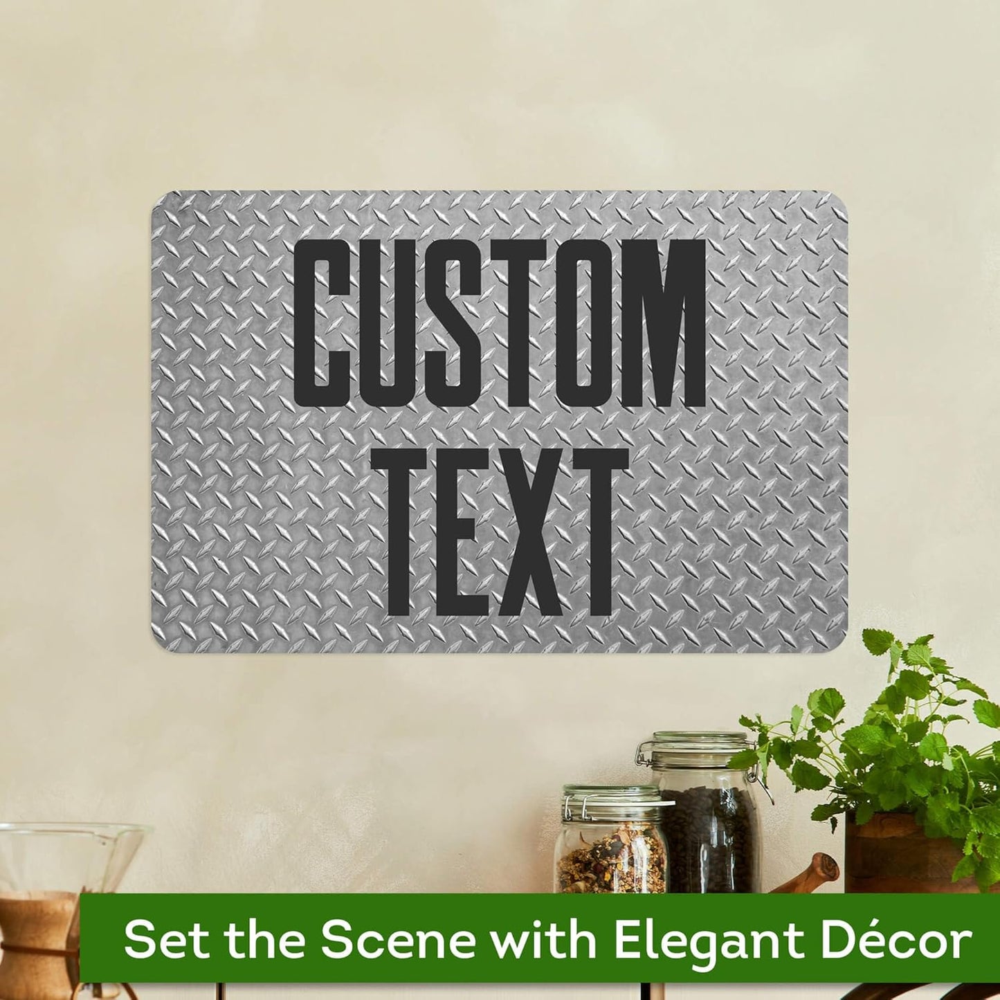 Custom Sign, Custom Street Sign, 11 Font Colors, 13 Font Styles, 4 Hole Options, 22 Sizes, 12x18 Inches, Rust Free DiBound, Fade Resistant, Made in USA by My Sign Center (Diamond Metal)