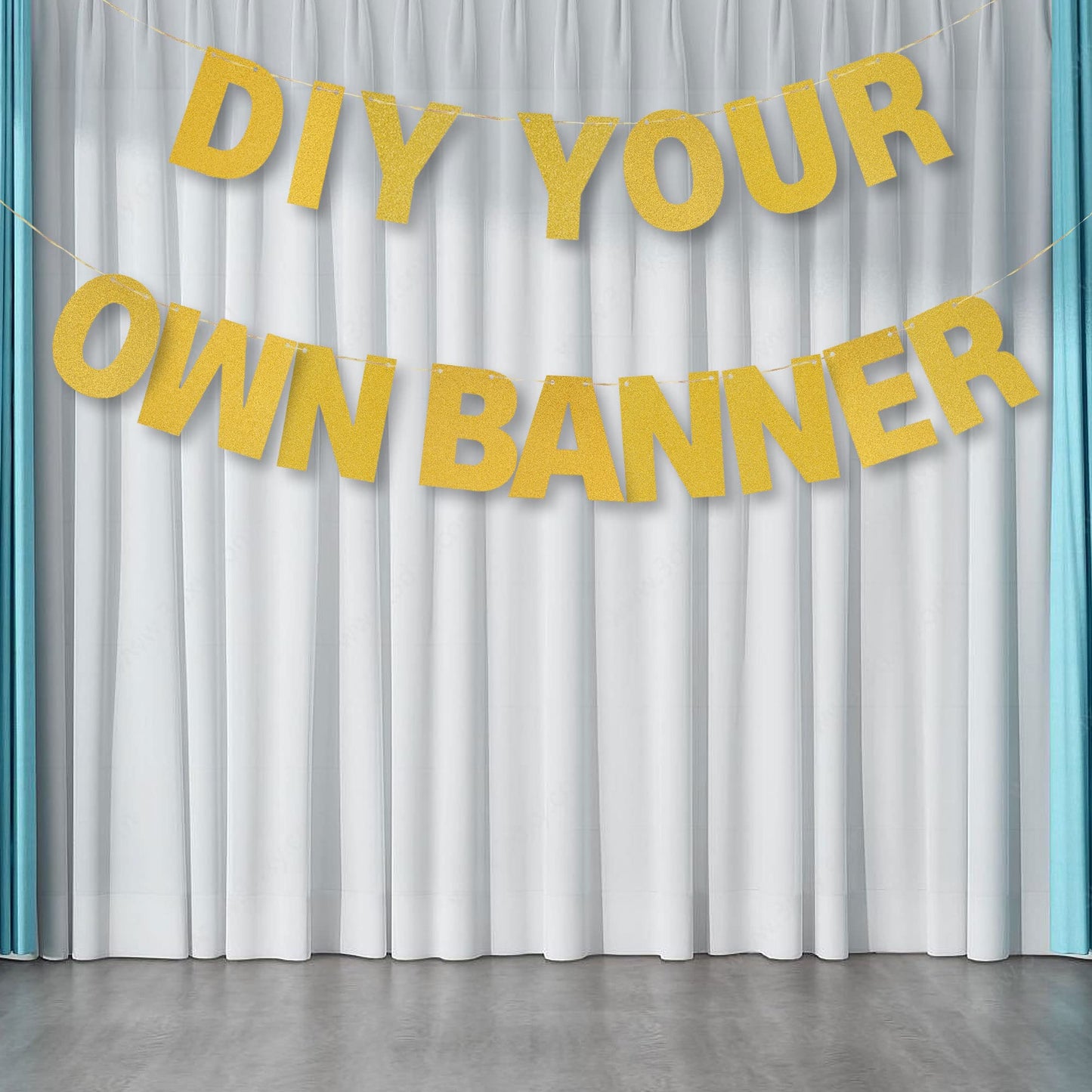 DIY Banner Kit with Letters Glitter Banner Letters Customizable Birthday Banners Graduation Banner