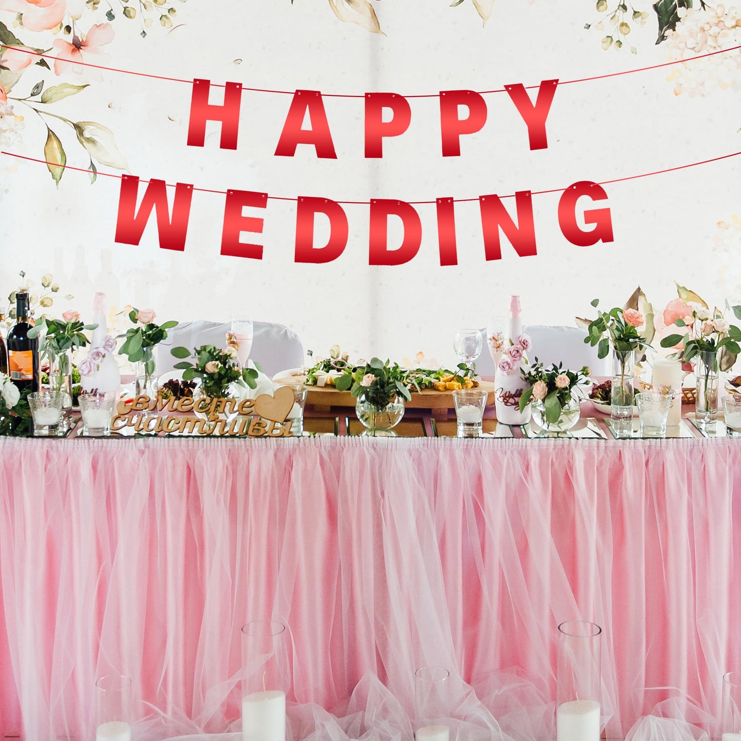 DIY Banner Kit with Letters Bright Red Customizable Birthday Banners Graduation Banner Custom Party