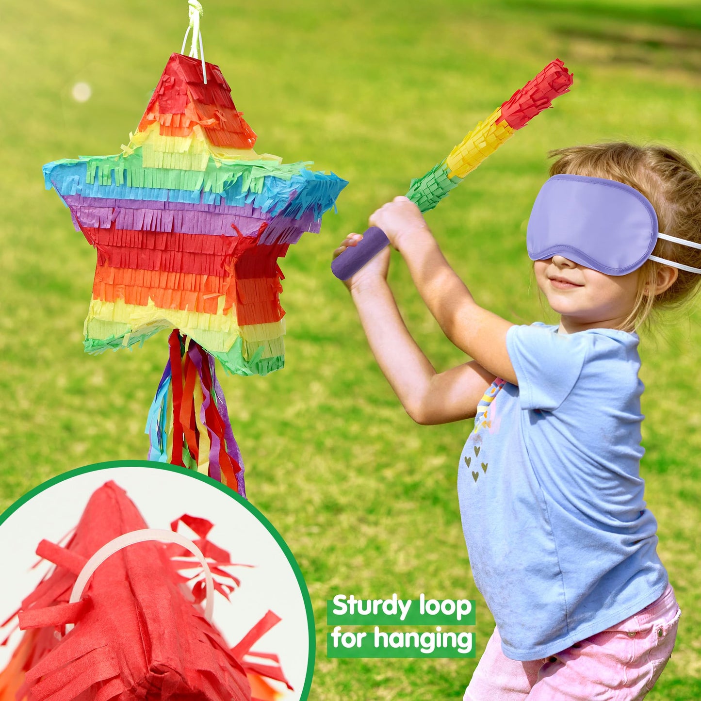 Cinco De Mayo Star Pinata 12.6 x 12.6 inches. Fiesta Party Supply for Fiesta Taco Party, Luau Event