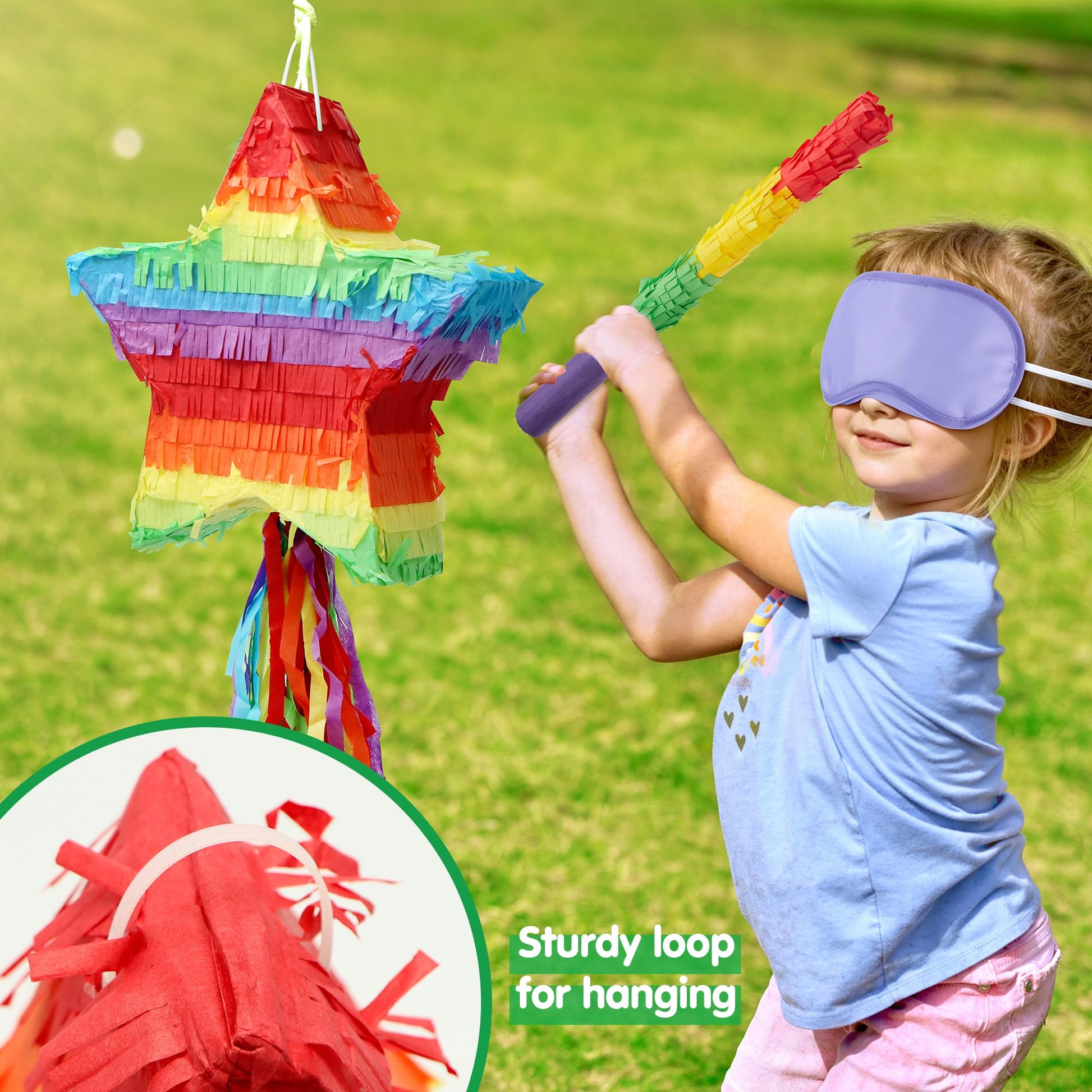 Cinco De Mayo Star Pinata 12.6 x 12.6 inches. Fiesta Party Supply for Fiesta Taco Party, Luau Event