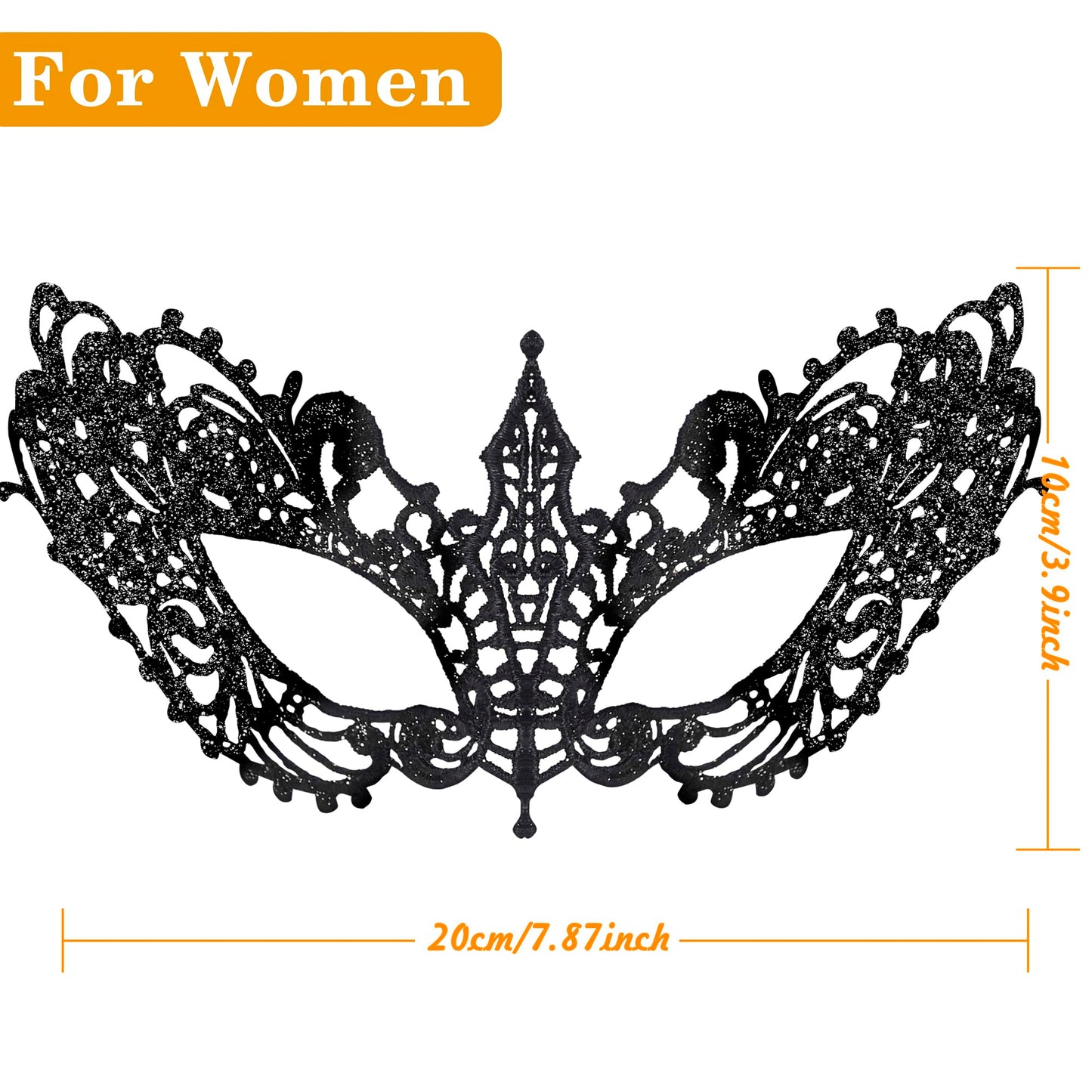 SIQUK Couple Masquerade Masks Set Venetian Party Mask Plastic Halloween Costume Masks Mardi Gras