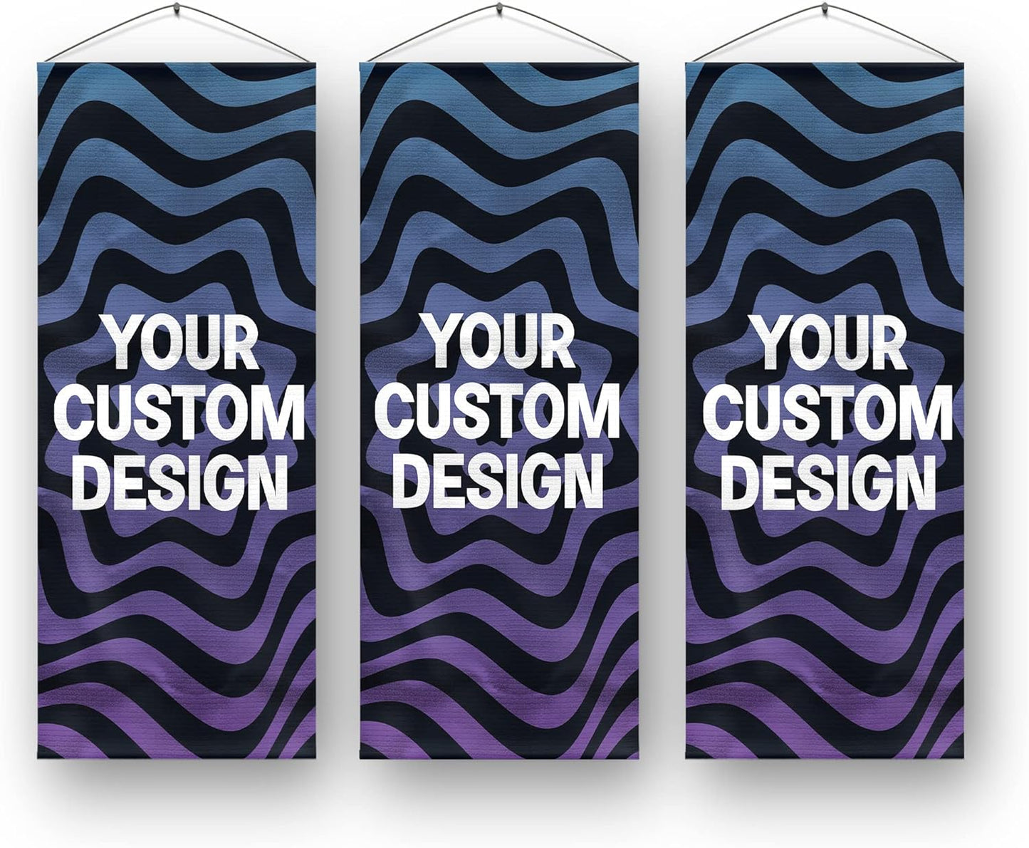 DreamController Custom Hanging Canvas Wall Art Decor(16" X 35" Set of 3) I Customize your Canvas Picture Banner Ready to Hang for Bedroom, Livingroom & Office | Made in USA | Fast delivery | HD Print