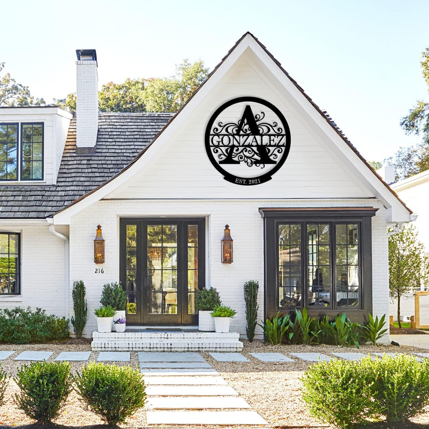 Personalized Metal Signs |Custom Monogram Name Sign | Wedding Gifts for Couples 2025 | Outdoor Wall Art for Family Name | Anniversary Wedding Gifts for Women, Wife, Parents, couple