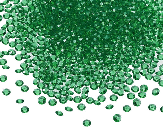 PATIKIL 4000 Pcs Wedding Table Scatter Confetti Crystals 6mm Acrylic Diamonds Vase Fillers Gems for Table Centerpiece Decorations Party Vase Beads, Dark Green