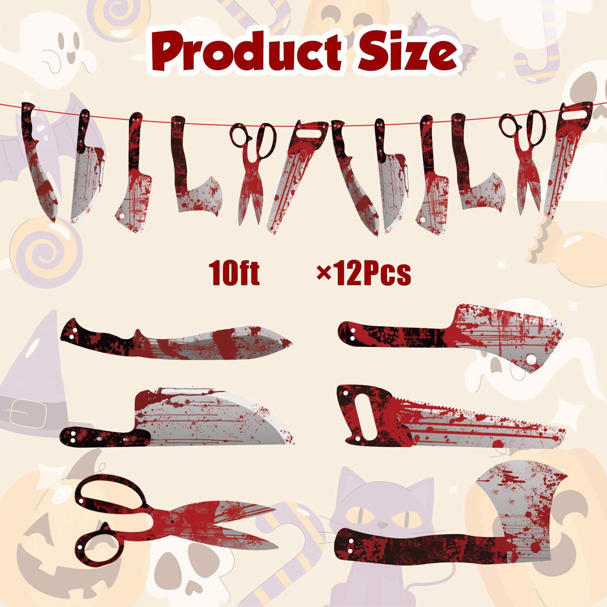 OHOME Halloween Party Decorations - 12 Pack Trunk or Treat Banner | Halloween Decorations for