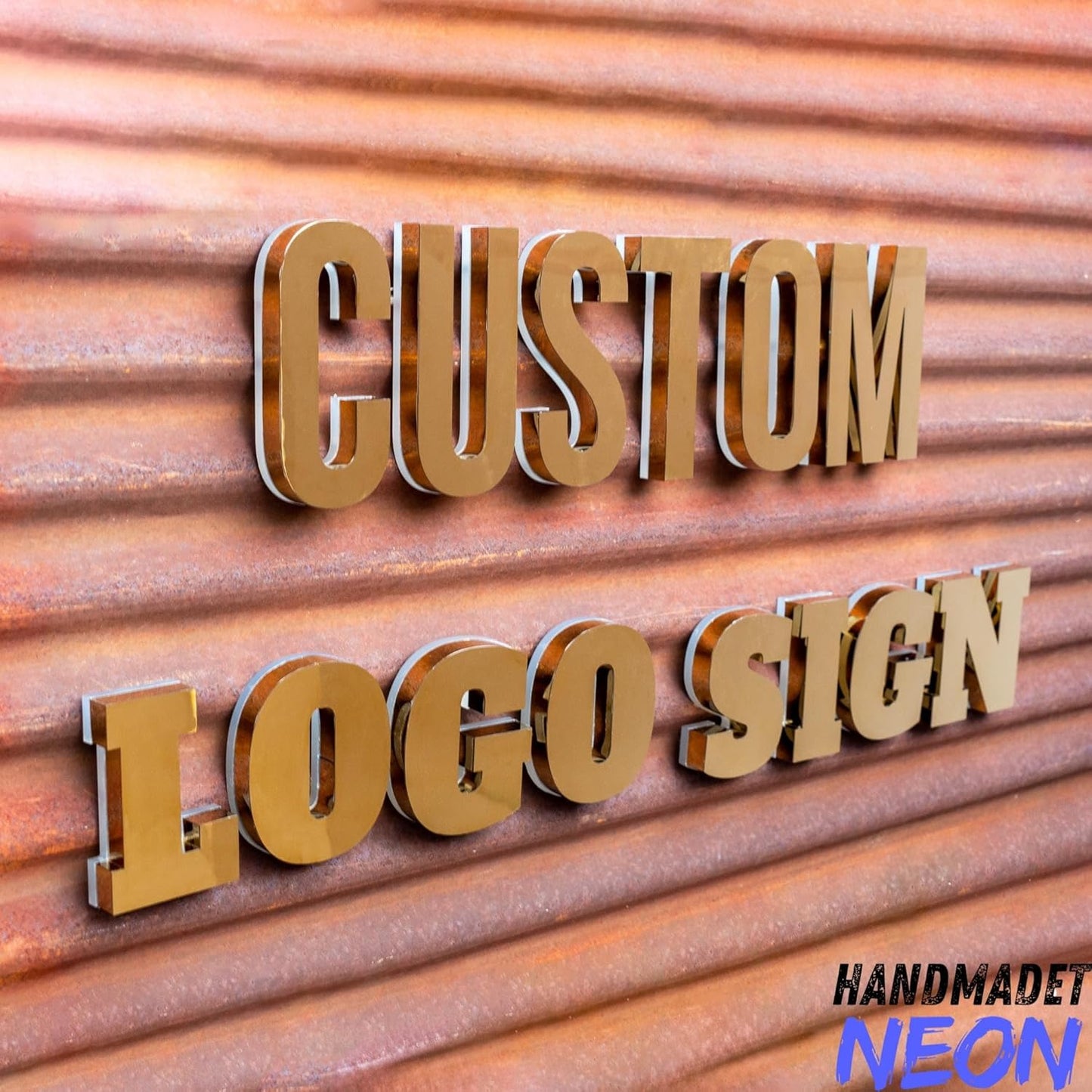 Custom Led Sign Business Logo Lights Signage Letters Backlit With Name Light Up Personalized Illuminated Name Address Sign for Wall Company Storefront Home Office Salon Cafe Studio