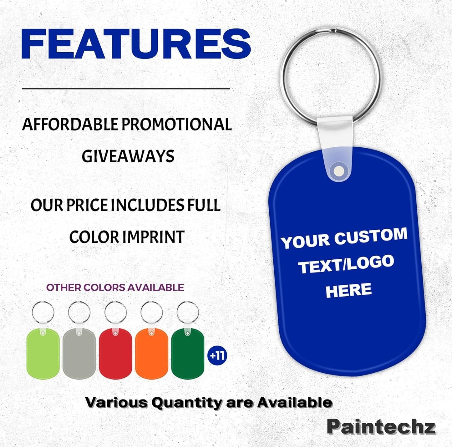 Custom Oval Soft Keychains 150 Pack, Personalized Logo, Text Bulk - Perfect for Tradeshows, Party Favors, Campaign Gifts - Customizable Key Tags