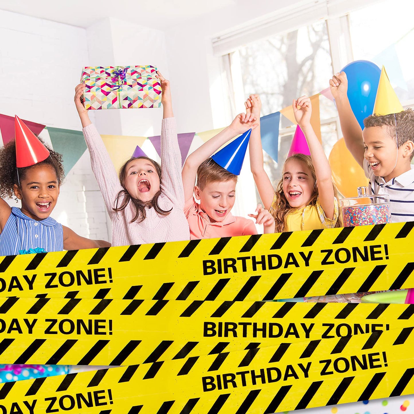 Kasyat 2 Rolls Construction Birthday Caution Tape Party Decoration