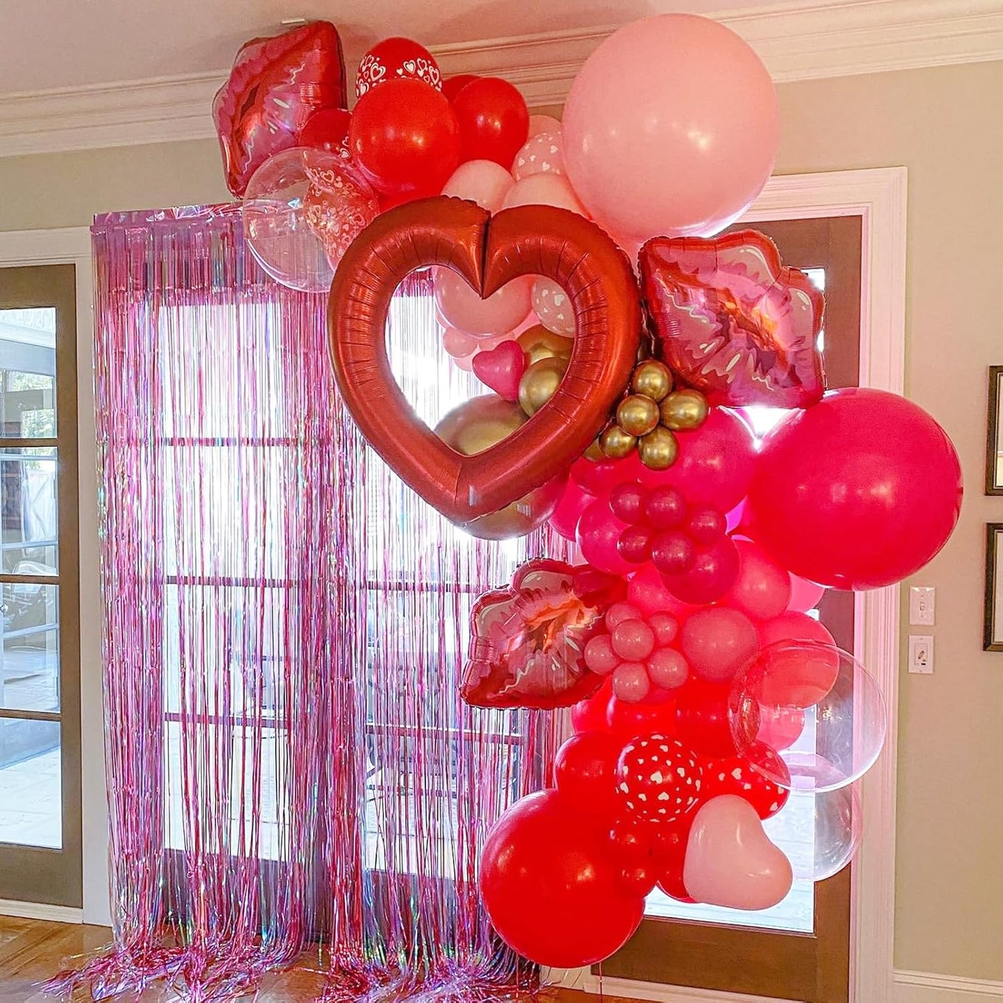 90pack Red Balloons Different Size 18/12/10/5 Inch Red Balloon Garland Arch Kit for Valentine's Day, Graduation, Wedding, Birthday, New Year, Baby Shower, Christmas Party Decorations