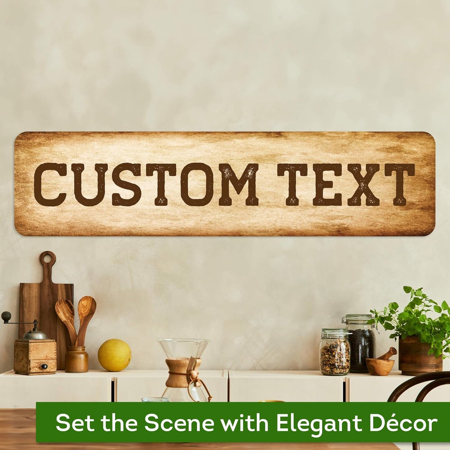 Custom Sign, Custom Street Sign, 11 Font Colors, 13 Font Styles, 4 Hole Options, 22 Sizes, 8x32 Inches, Rust Free DiBound, Fade Resistant, Made in USA by My Sign Center (Vintage)