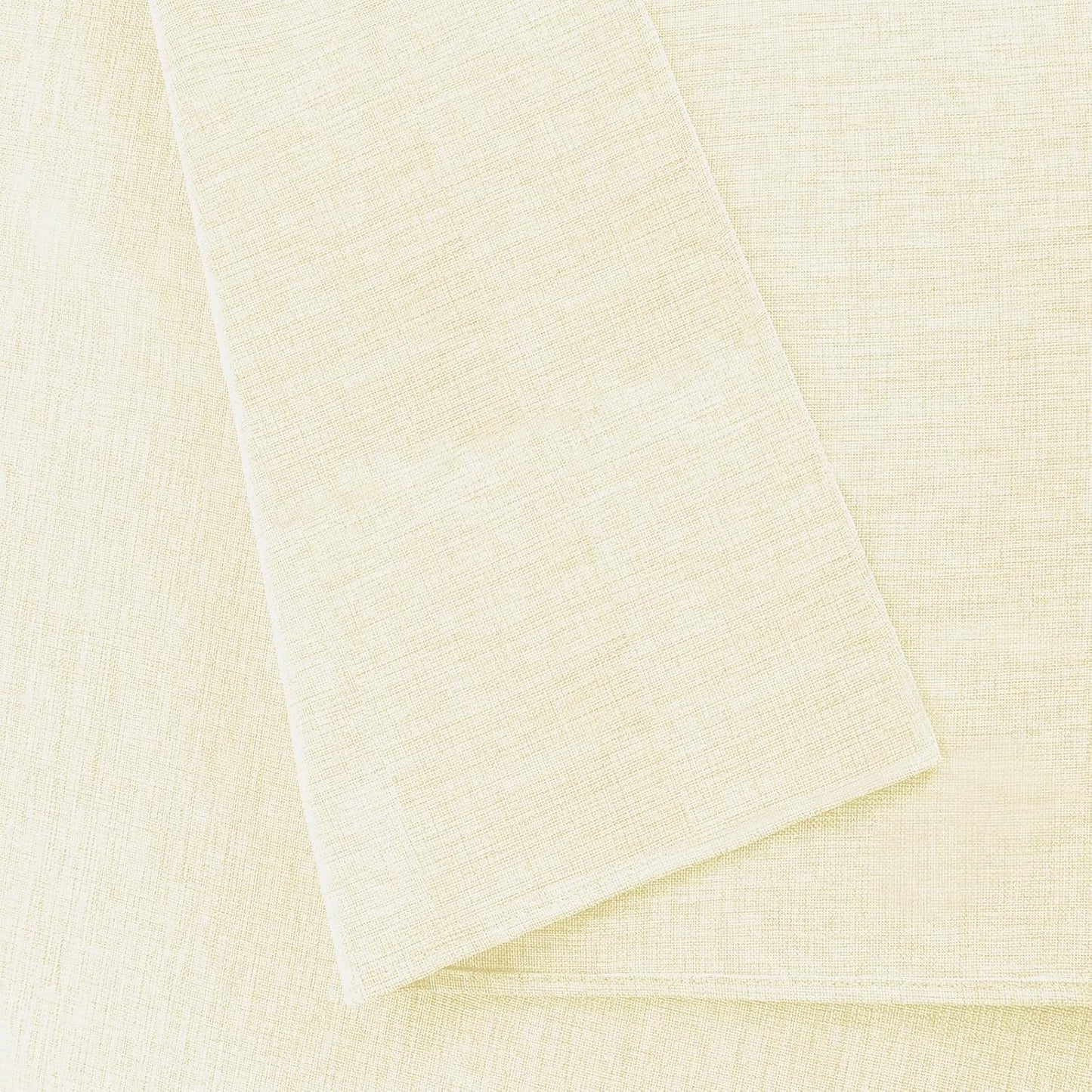 Hiasan Faux Linen Rectangle Tablecloth - Wrinkle and Stain Resistant Washable Table Cloth for Kitchen Dining Room Holiday Table Cover for Dinner, Champagne, 54 x 108 Inch