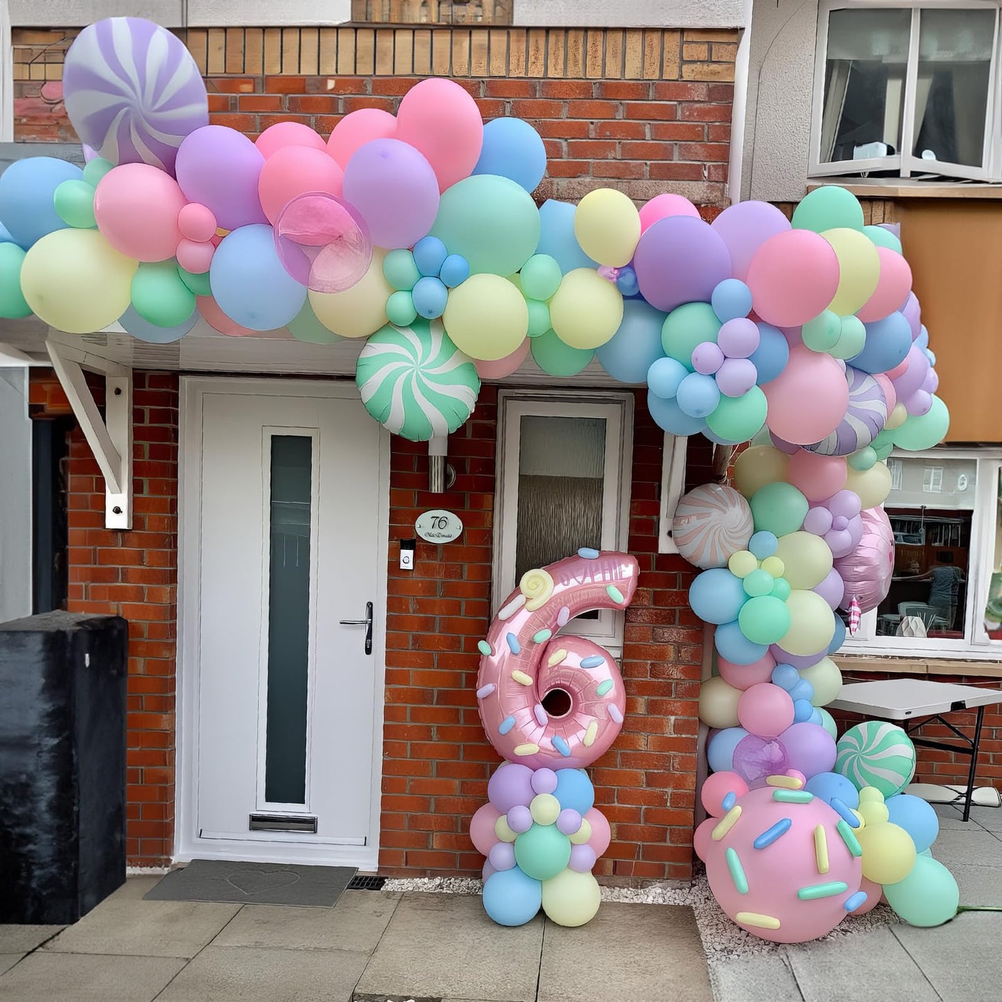 HILAVO Pastel Balloons 12 In Macaron Pink Blue Green Purple Yellow Balloon