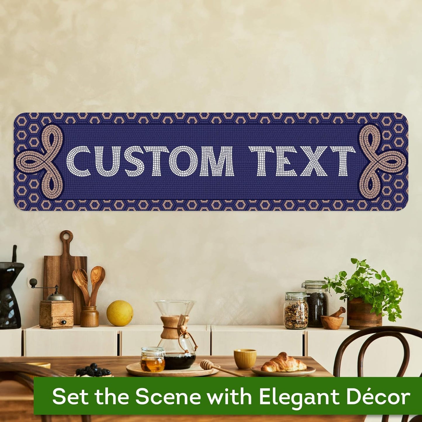 Custom Sign, Custom Street Sign, 11 Font Colors, 13 Font Styles, 4 Hole Options, 22 Sizes, 12x48 Inches, Rust Free DiBound, Fade Resistant, Made in USA by My Sign Center (Fauxsaic 1)