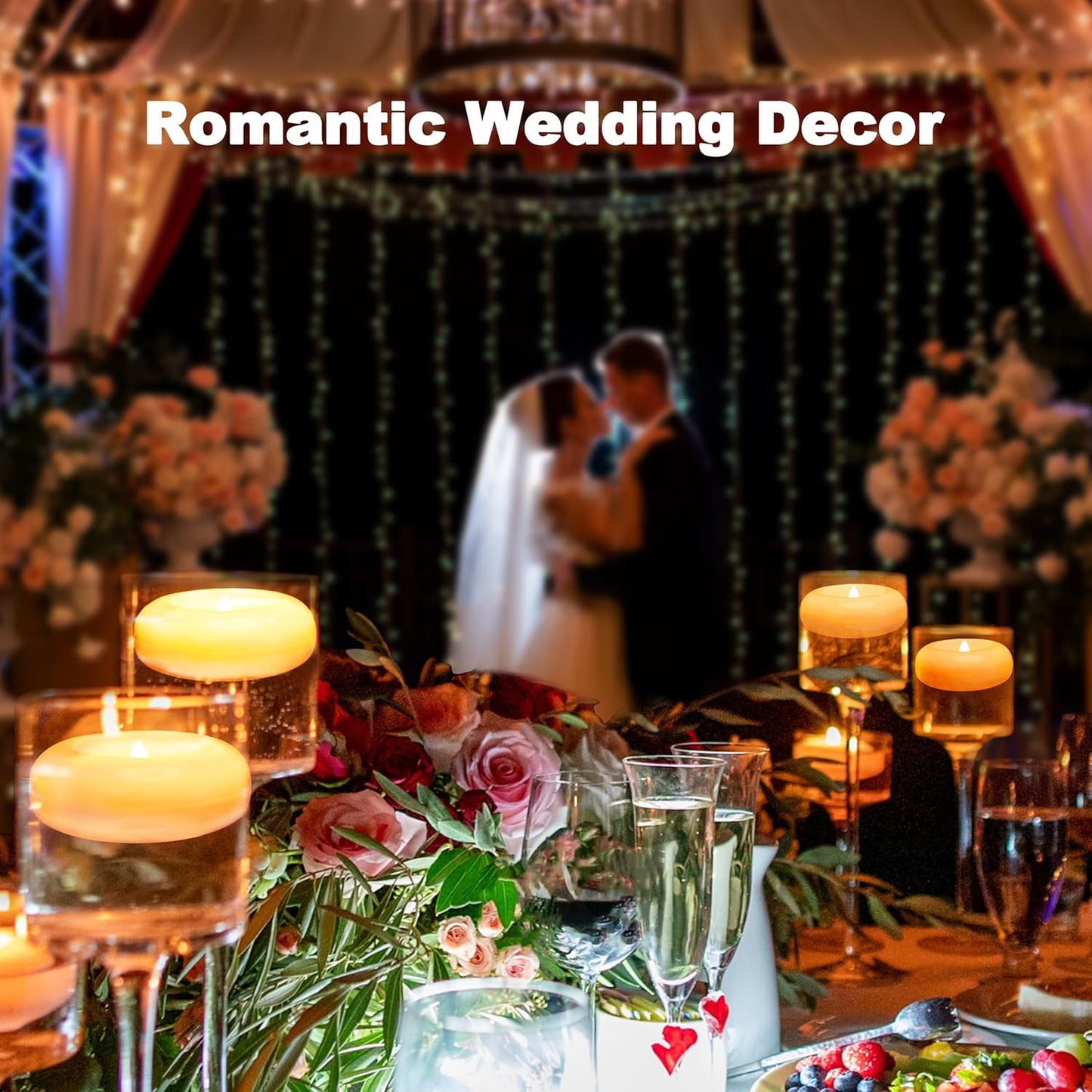 Aignis 6pcs Flameless LED Floating Candles, 120+ Hours Glow Time, 3 Inch Plastic Battery Operated Tealights, Cozy Warm White Light for Romantic Pool/Bathtub/Hot Bath/Wedding Centerpiece Decor