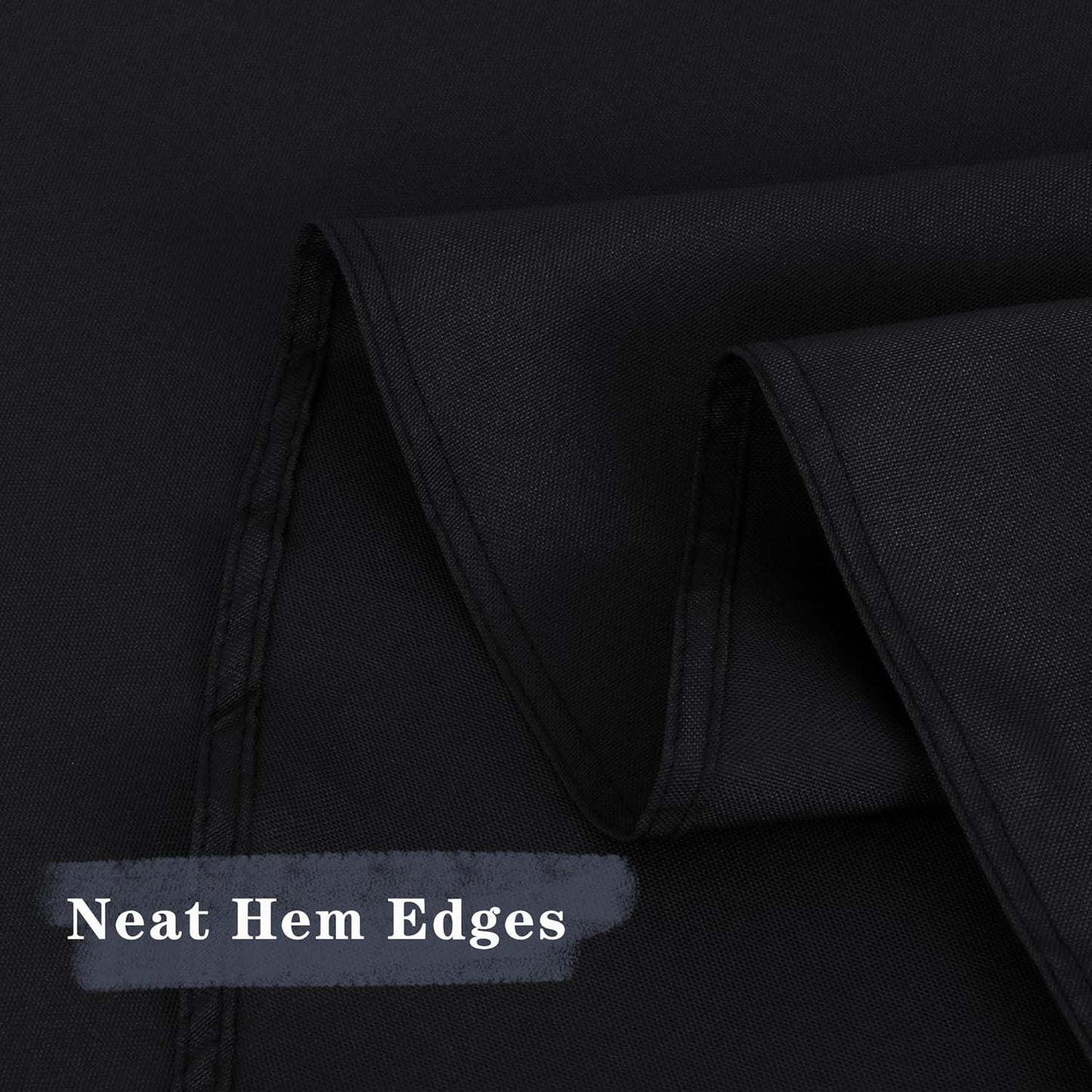 sancua 6 Pack Round Tablecloth 90 Inch Black, Stain and Wrinkle Resistant Table Cloth - Washable Polyester Table Cover for Dining Tables, Buffet Parties and Camping