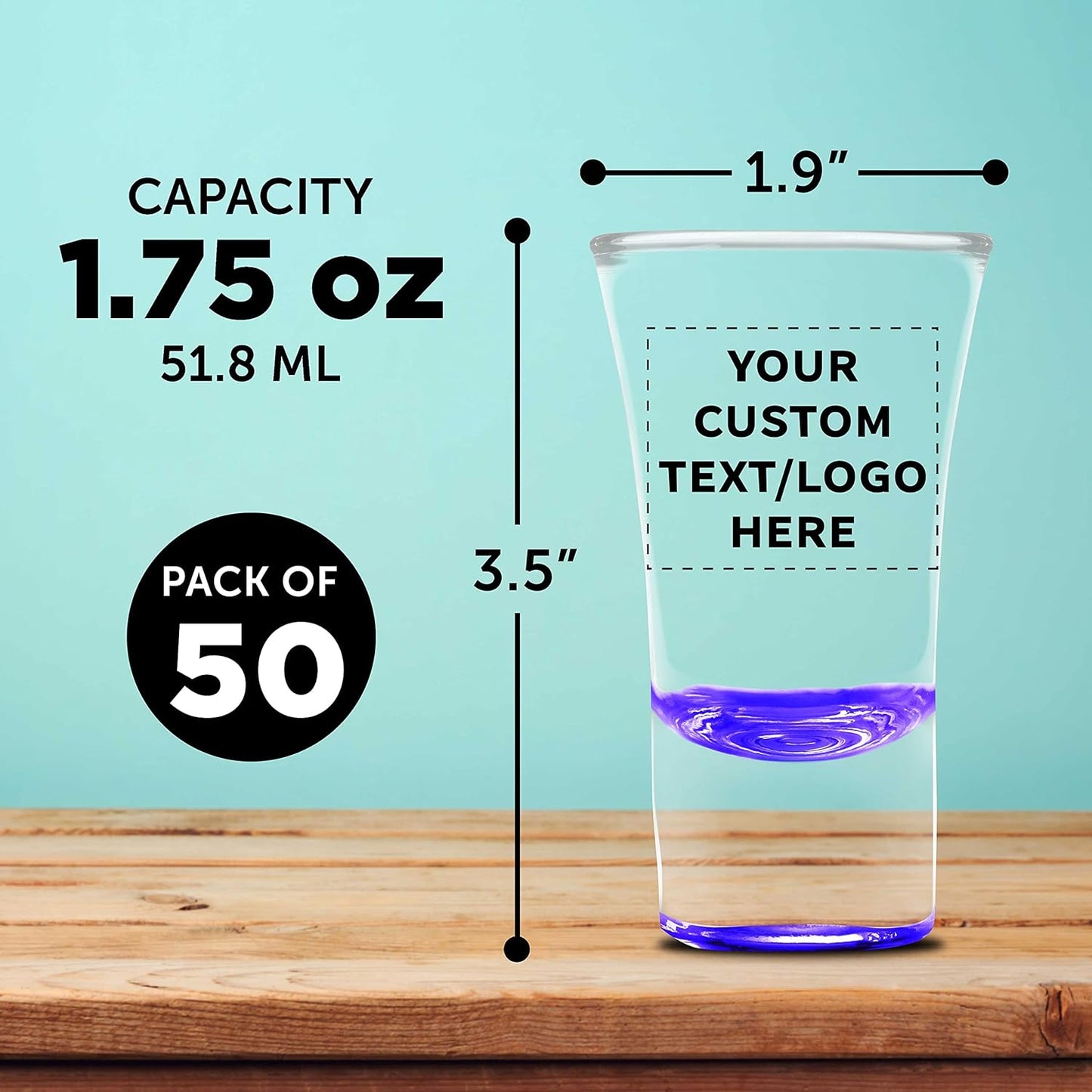 DISCOUNT PROMOS 2 oz. Lord Shooter Etched Shot Glasses, 10 pack, 21st Birthday Party, Lounge Glassware, Purple