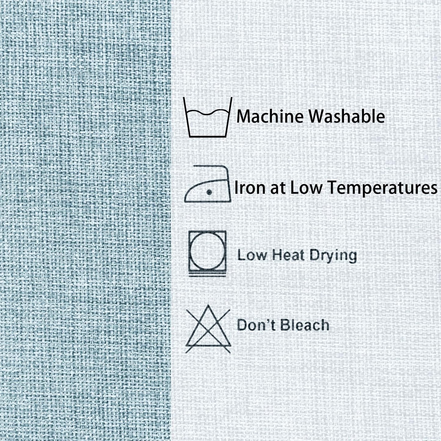 Hiasan 2 Pack Faux Linen Rectangle Tablecloth - Wrinkle and Stain Resistant Washable Table Cloth for Kitchen Dining Room Holiday Table Cover for Party Dinner, Lux Slate Blue, 60 x 120 Inch