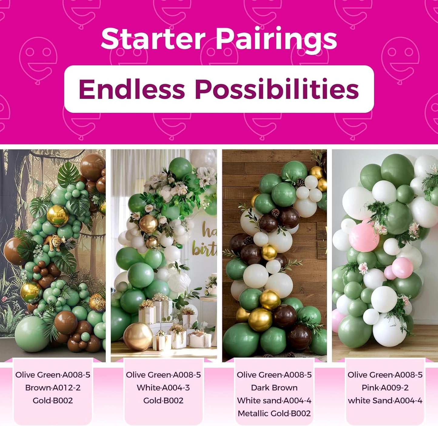 Bezente Sage Green Latex Party Balloons - 150 Pack 5 inch Round Helium Dusty Green Olive Balloons for Birthday Graduation Bridal Shower Wedding Safari Jungle Theme Party Decorations