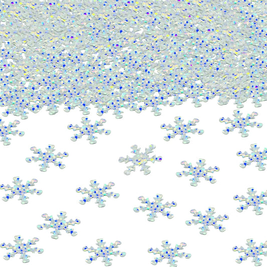 Confetti Snowflake Sequins Table Confetti Metallic Foil Sprinkles or DIY for Wedding Engagemetn Christamas New Year Theme Party Celebrations Favor(Snowflake Silver)