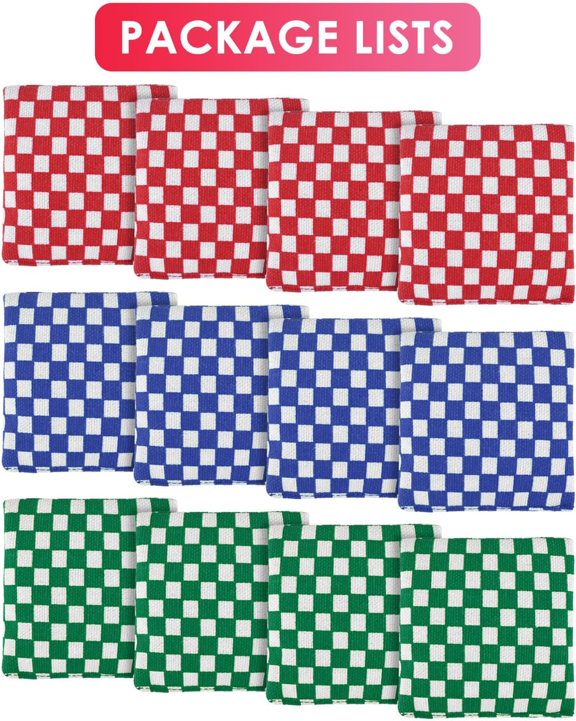 TINDTOP Mini Bean Bags for Tossing - 3.1" x 3.1", Cornhole Outdoor Toss Gaming Colorful Canvas Bean Bags Carnival Games Kids Beanbags Throwing Games for Kids