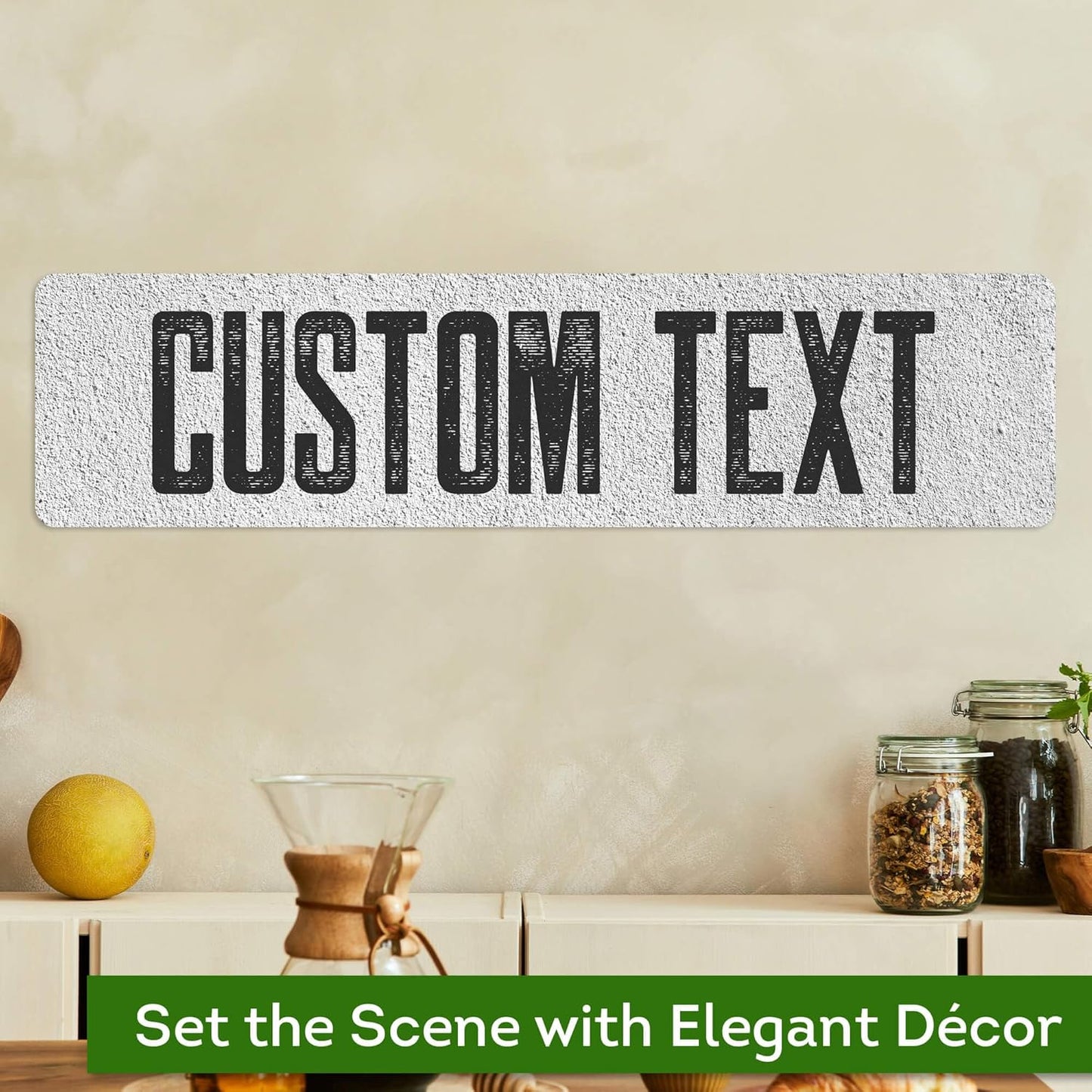 Custom Sign, Custom Street Sign, 11 Font Colors, 13 Font Styles, 4 Hole Options, 22 Sizes, 6x24 Inches, Rust Free DiBound, Fade Resistant, Made in USA by My Sign Center (Concrete)