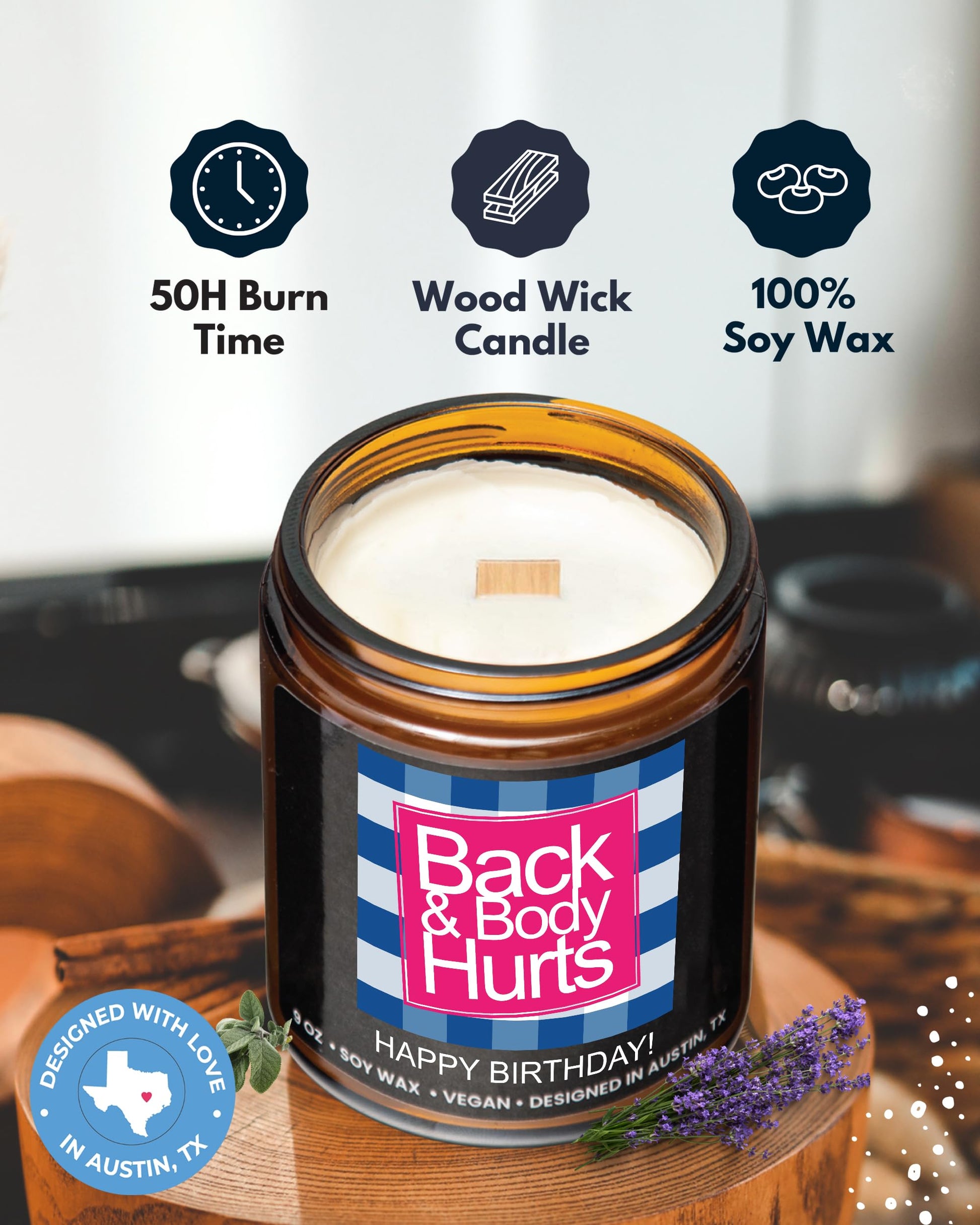Funny Happy Birthday Candle, Unique Happy Birthday Gifts for Women and Men, Fun Gift Ideas for