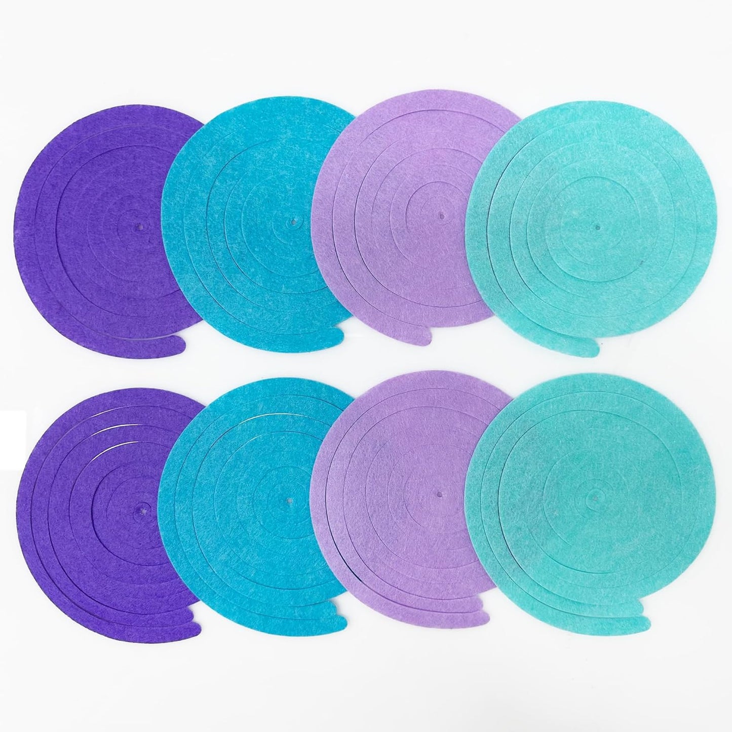 36 Pcs Mermaid Hanging Swirl Decorations Teal Purple Felt Swirl Streamer Spiral Ceiling Decorations Garland for Little Mermaid Under The Sea Birthday Wedding Bridal Shower Baby Shower Party Supplies