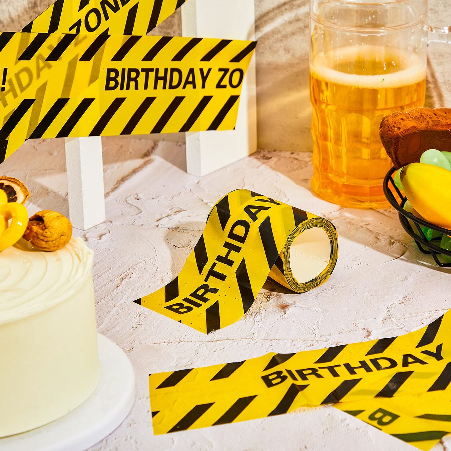 Kasyat 2 Rolls Construction Birthday Caution Tape Party Decoration