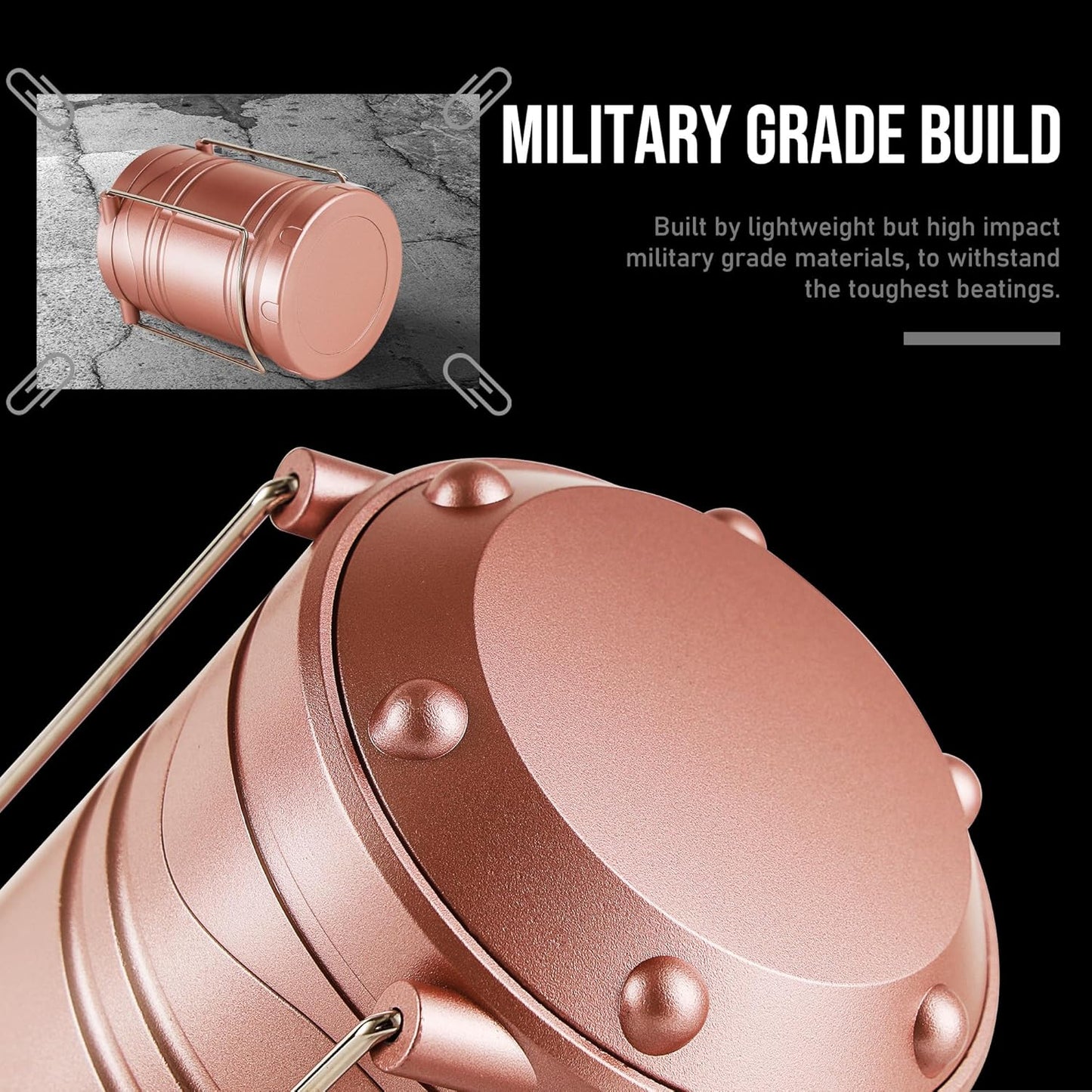 Lichamp LED Camping Lantern, 4 Pack Battery Powered Flashlight for Power Outages, Portable Collapsible Hanging Light Essential for Home, Outdoor, Emergency Lamp Survival Kit Gear for Hurricane,B4RG