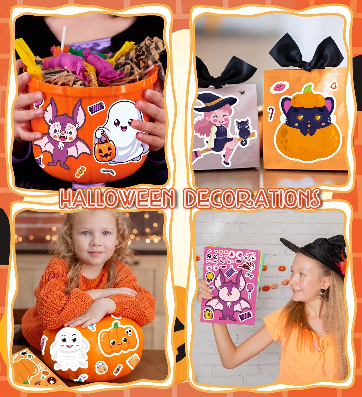 Halloween Party Favors,Halloween Stickers,DIY Crafts Stickers for Kids
