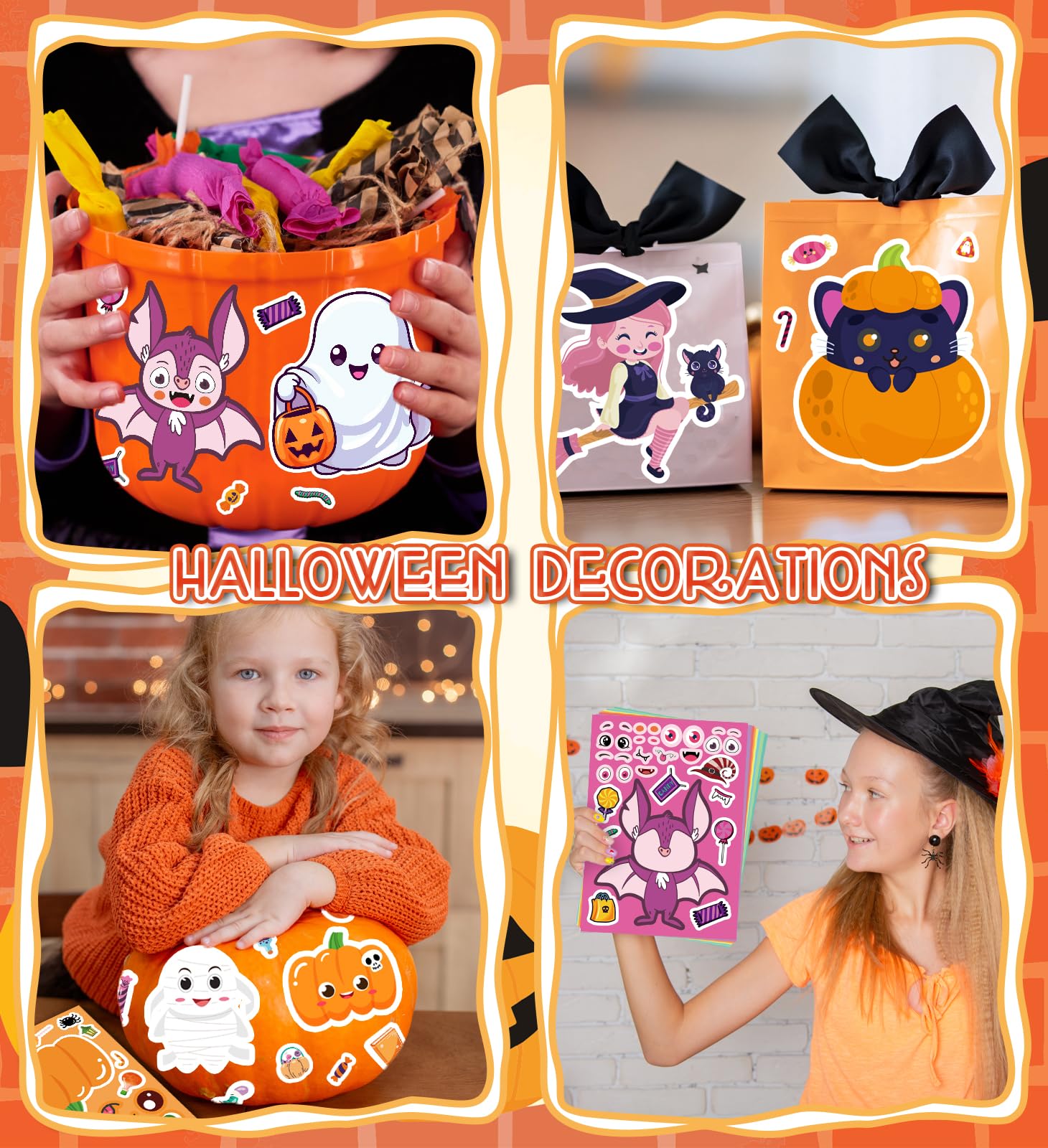 Halloween Party Favors,Halloween Stickers,DIY Crafts Stickers for Kids