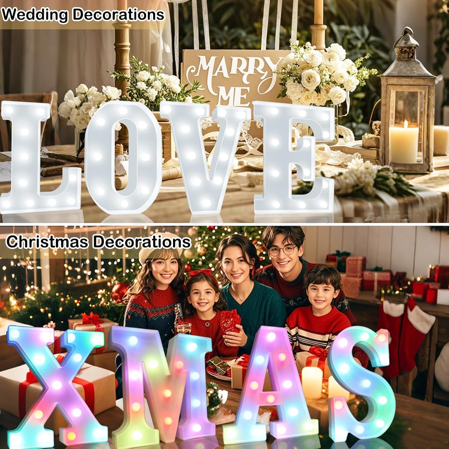 Light Up Colorful LED Marquee Letter lights, 18 Colors Changing Alphabet Letters Sign with Remote Timer for Night Light Girls Bedroom Wedding Birthday Party Lamp Christmas Home Bar Decor- Colorful S