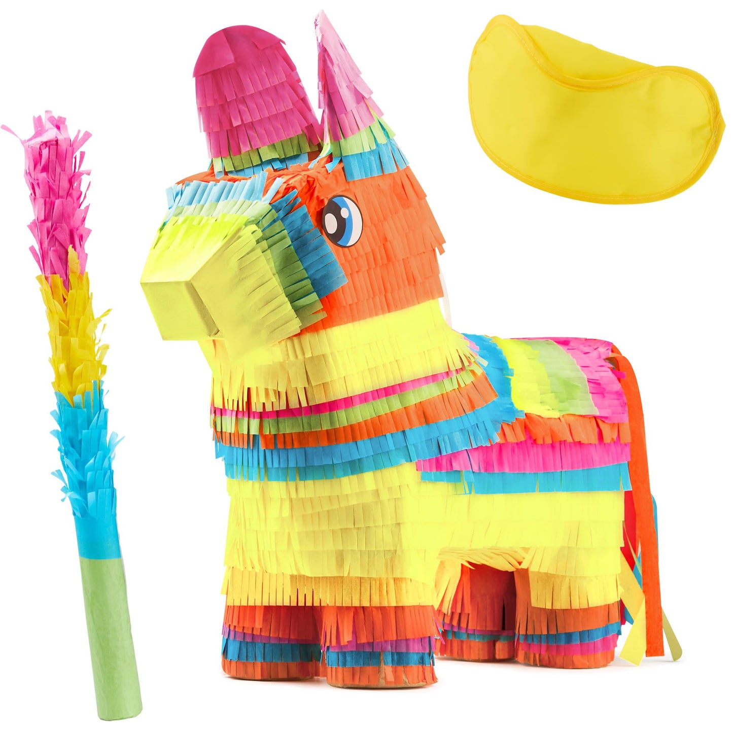 Cinco De Mayo Donkey Pinata for Kids Birthday Party for Fun Fiesta Taco Party Supplies, Luau Event