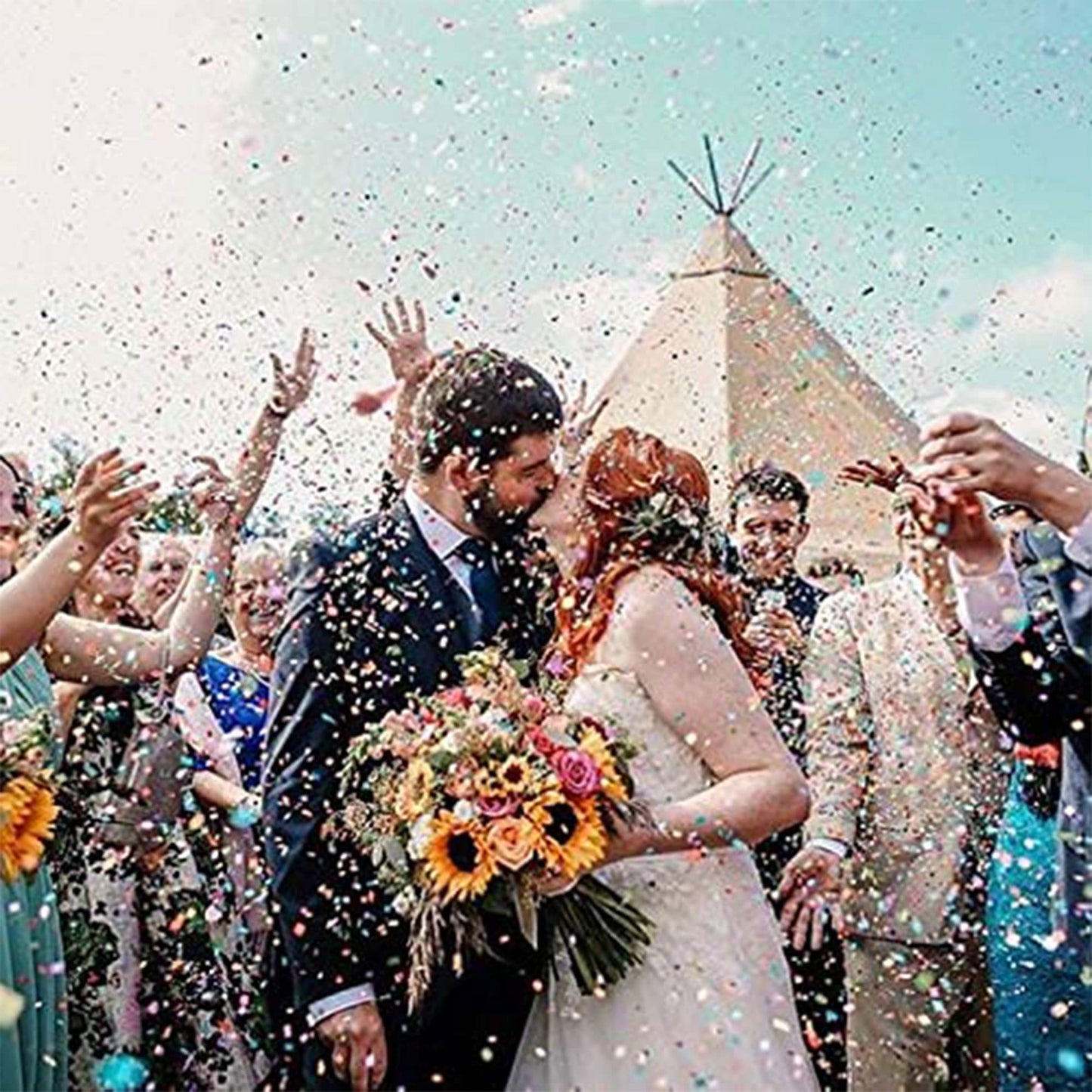 8 PCS Party Supplies Colorful Confetti Paper Poppers Confetti Cannon for Graduation Wedding