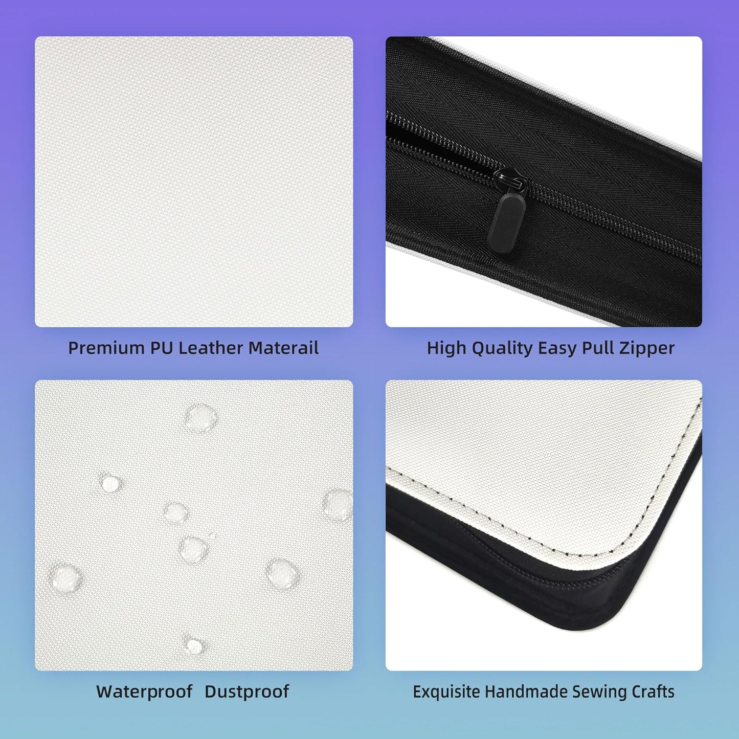 4 Pockets Premium Card Binder 160 Cards Trading Card Binders No Ring Card Storage Display Album(4 Pocket 160 Card Slot,White)