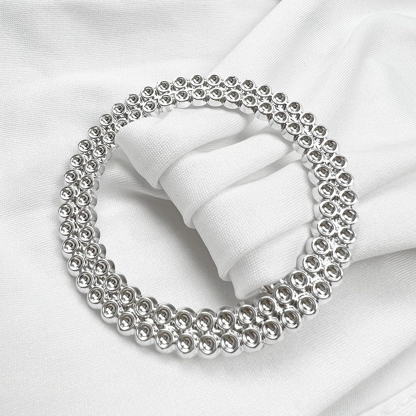 Spandex Chair Sashes Bands 50PCS Stretch Chair Ties Bows with Buckle Slider for Wedding Party Banquet Decoration (White)…