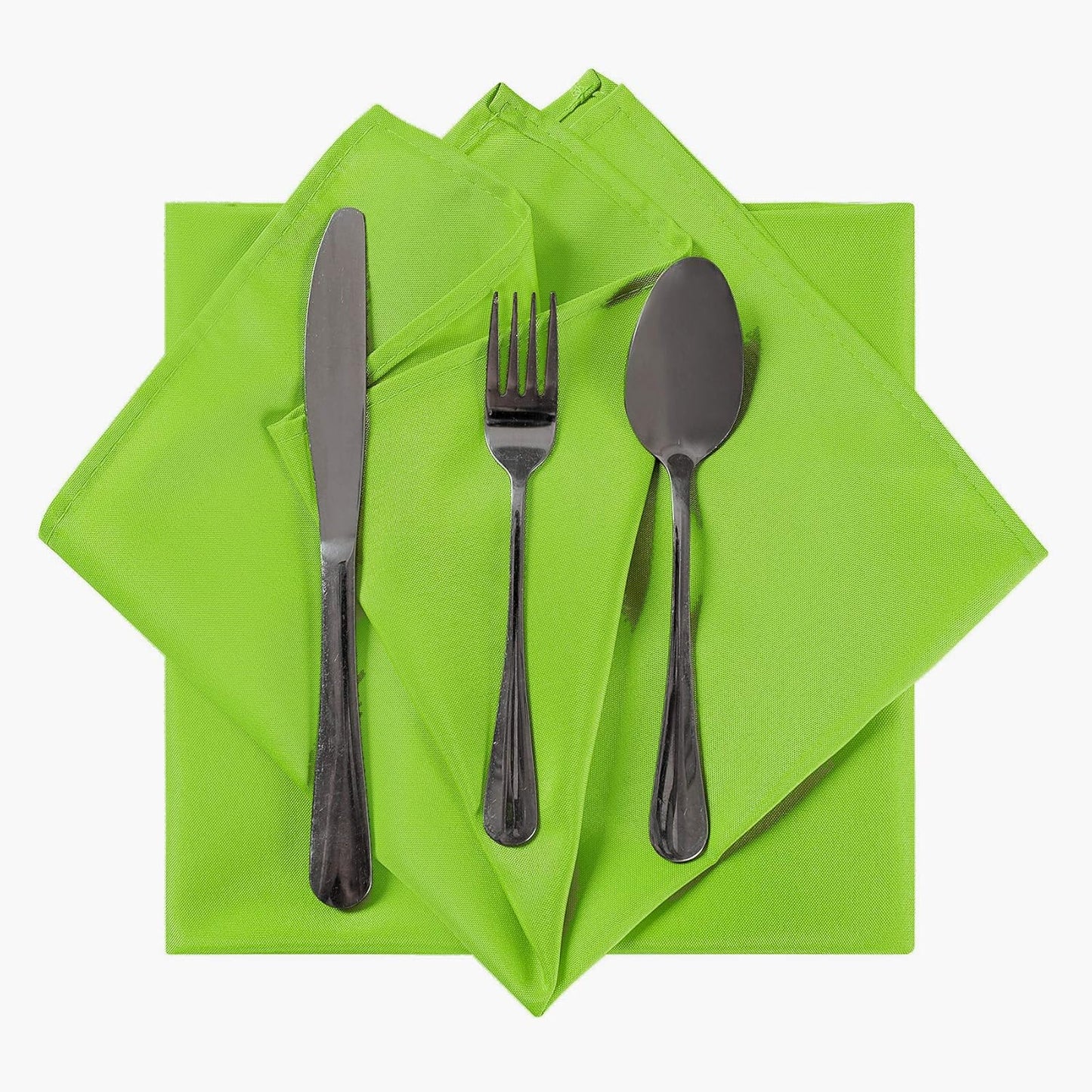 Cupuamon Cloth Napkins 20x20 inch Washable Polyester Dinner Napkins Soft Table Napkins for Wedding Party Dining Banquet(Apple Green,50PCS)