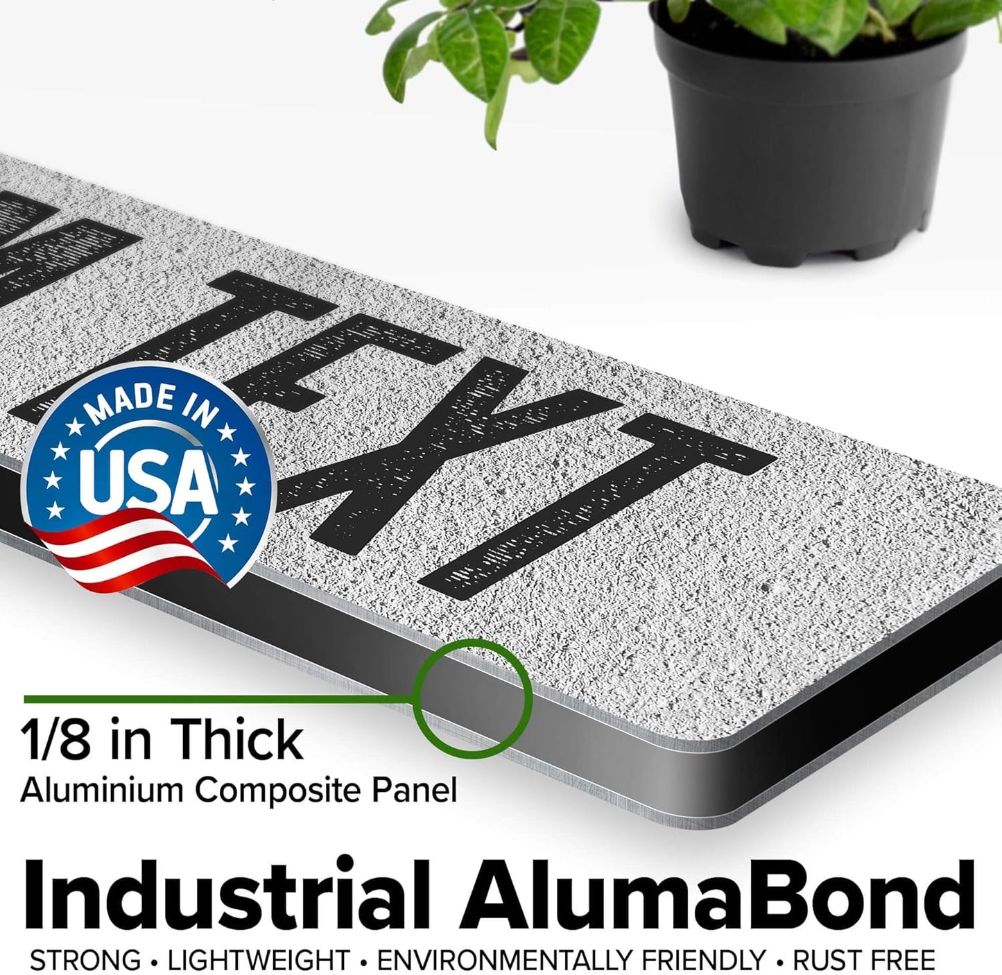 Custom Sign, Custom Street Sign, 11 Font Colors, 13 Font Styles, 4 Hole Options, 22 Sizes, 3x12 Inches, Rust Free DiBound, Fade Resistant, Made in USA by My Sign Center (Concrete)