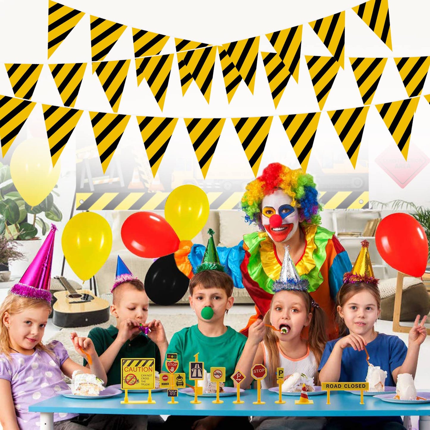 Luxiocio Construction Birthday Banner Decorations Party Supplies