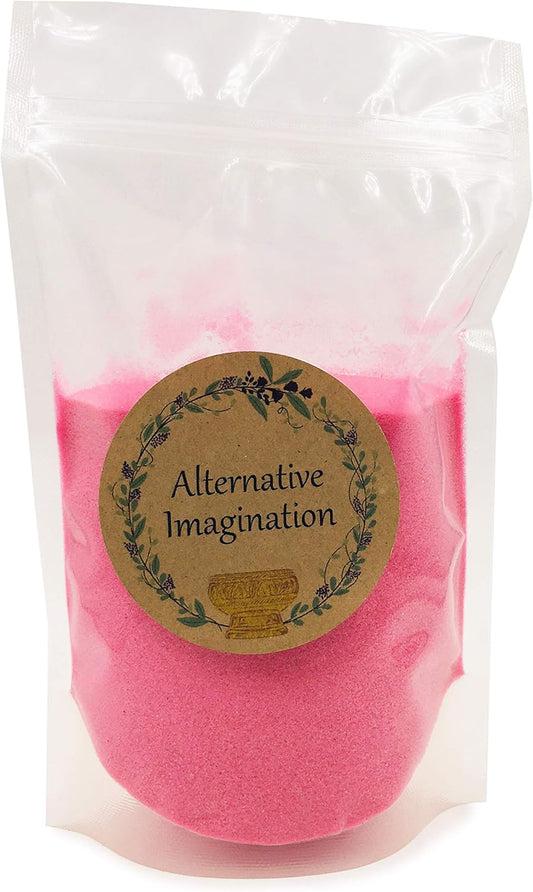 Pink Sand - Fine Colored Sand for Ritual Use, Zen Gardens, Incense Burners, Smudging Bowls, Unity Ceremonies, Mandalas, Spiritual Practices, Arts & Crafts by Alternative Imagination (1 Pound)