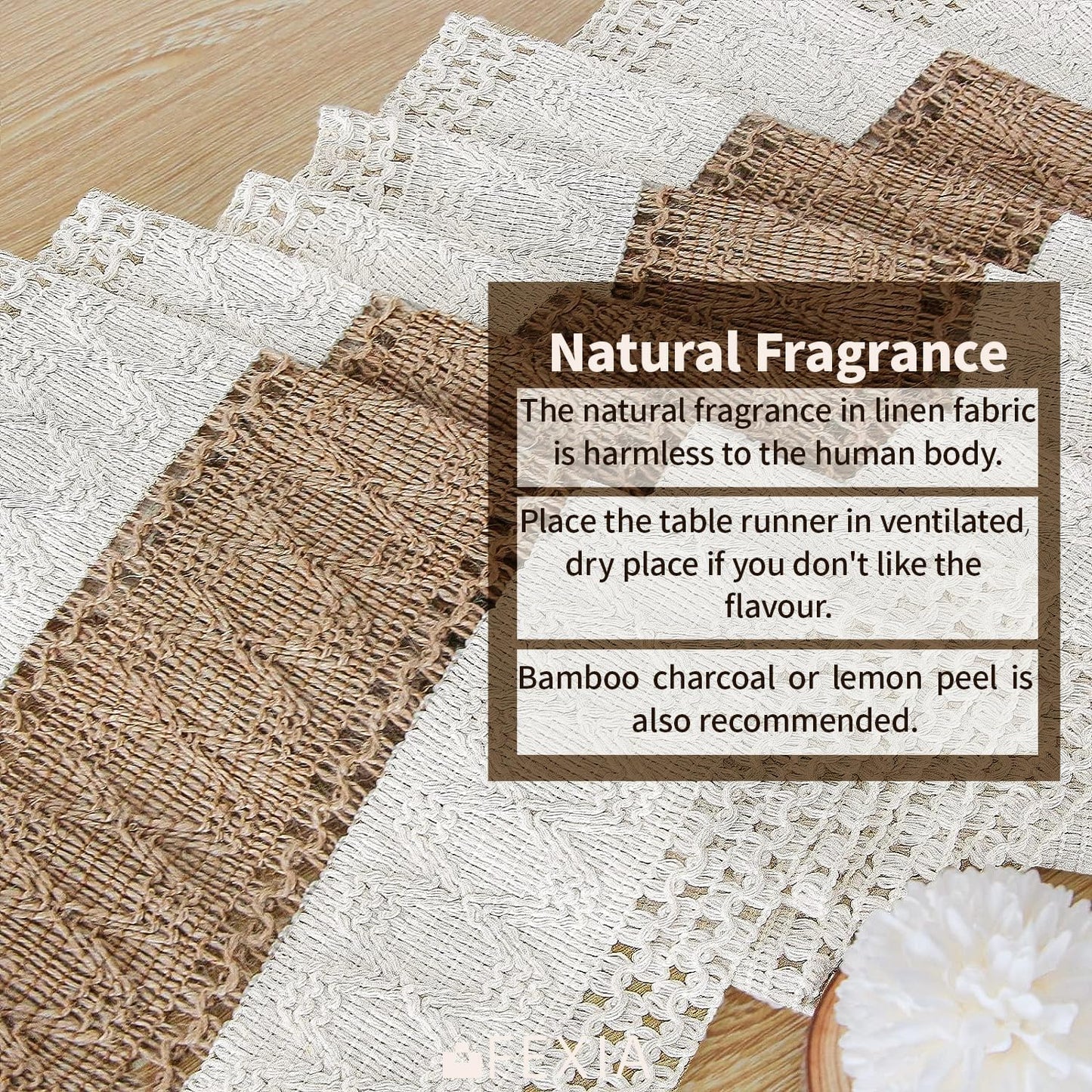 FEXIA Boho Table Runner for Fall Home Decor 12x72 Rustic with Tassels